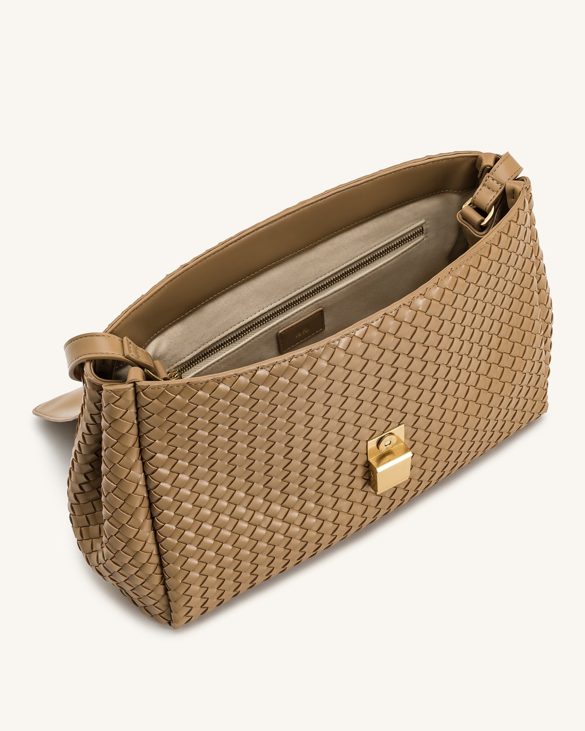 Jw Pei Hilary Woven Shoulder Bag Camel