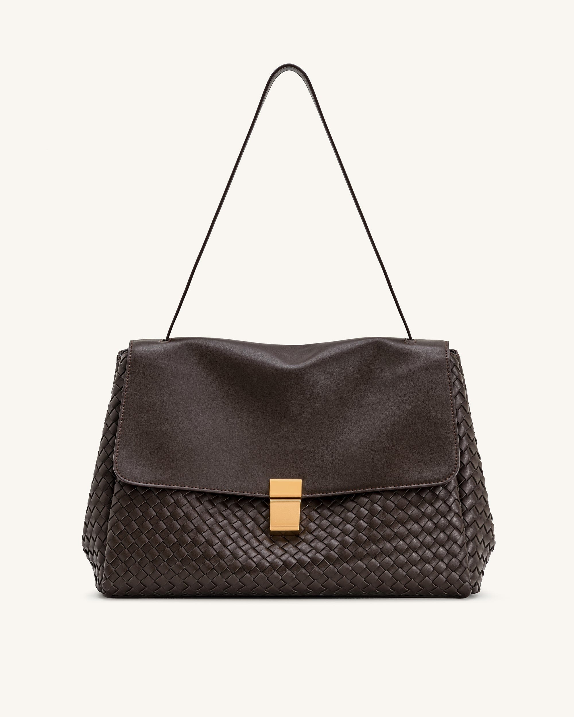 Jw Pei Hilary Woven Shoulder Bag Camel