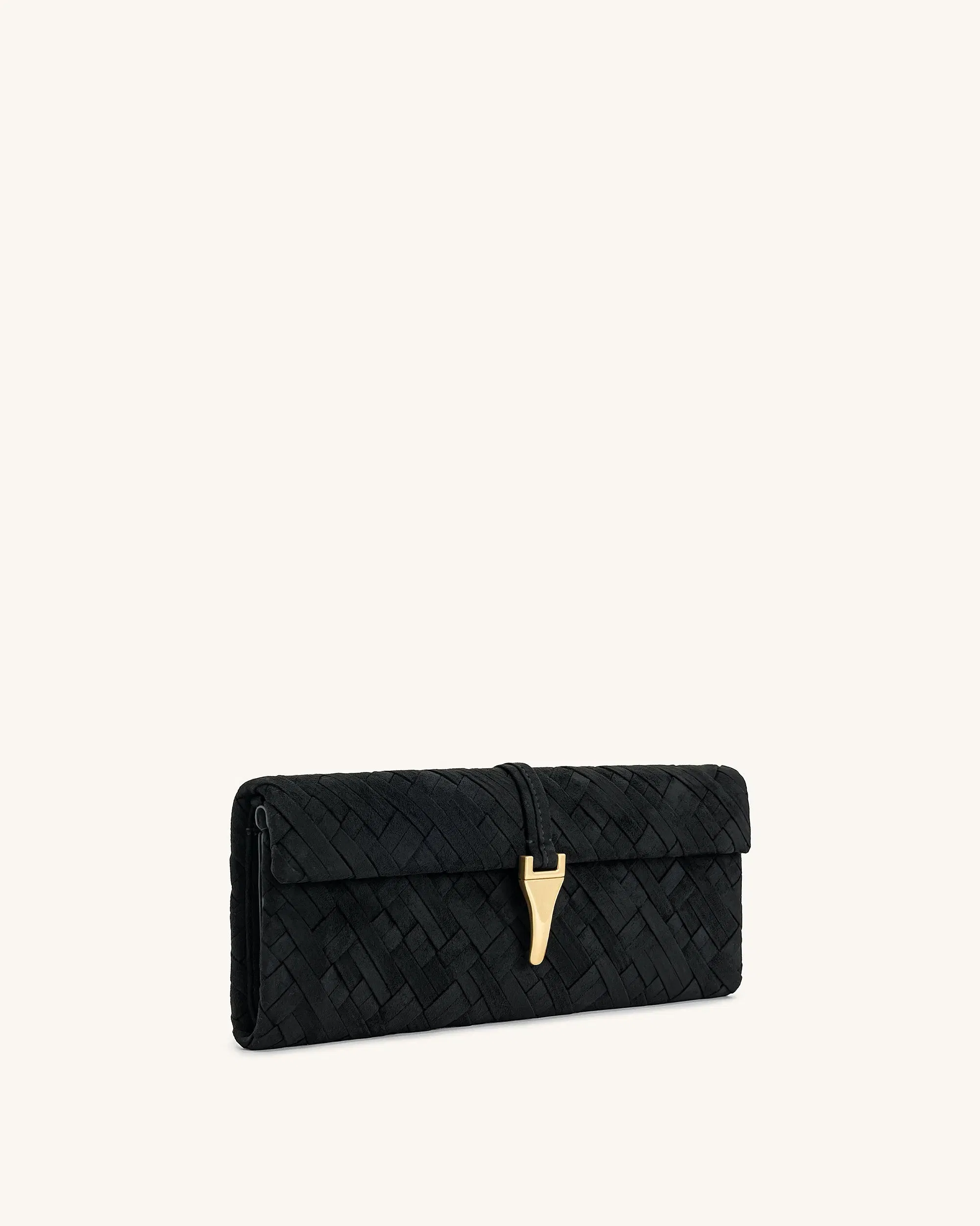 Jw Pei Zaria Woven Clutch Black