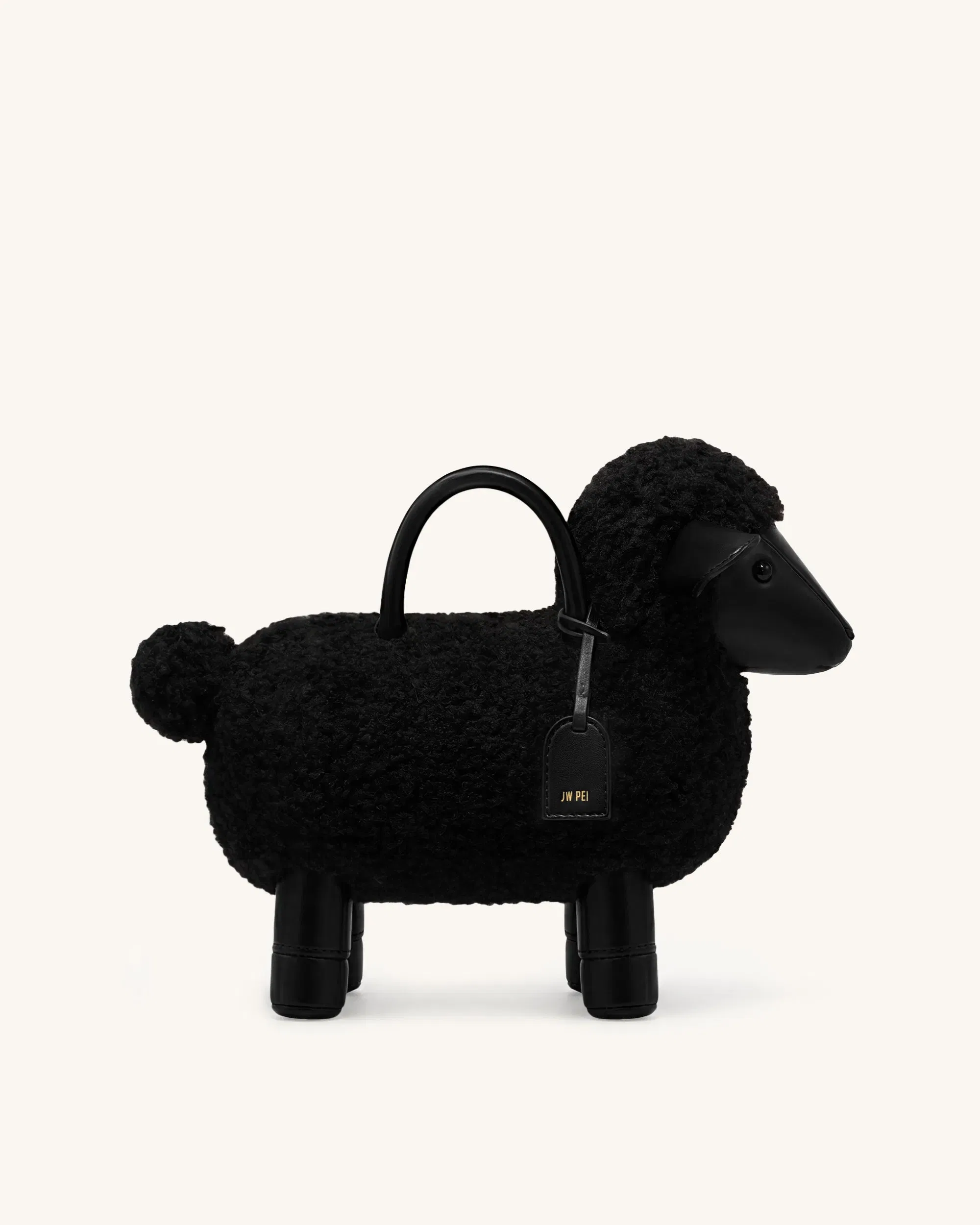 Jw Pei Luna Sheep Top Handle Bag Black
