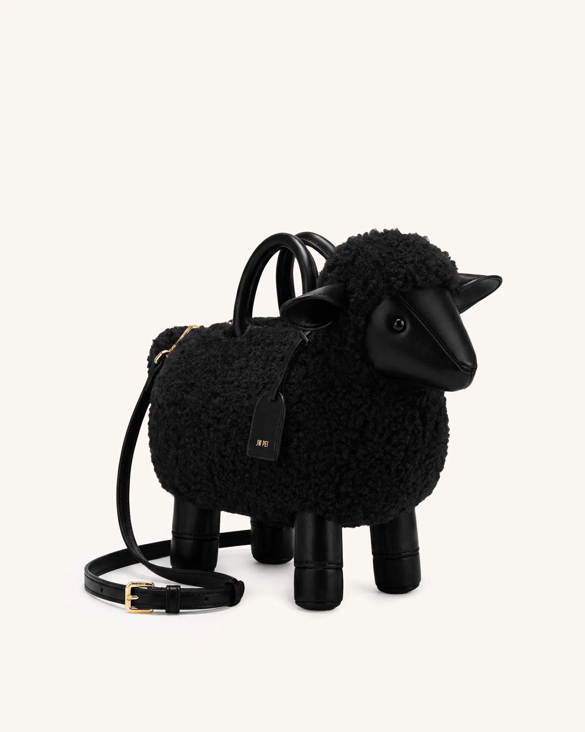 Jw Pei Luna Sheep Top Handle Bag Black