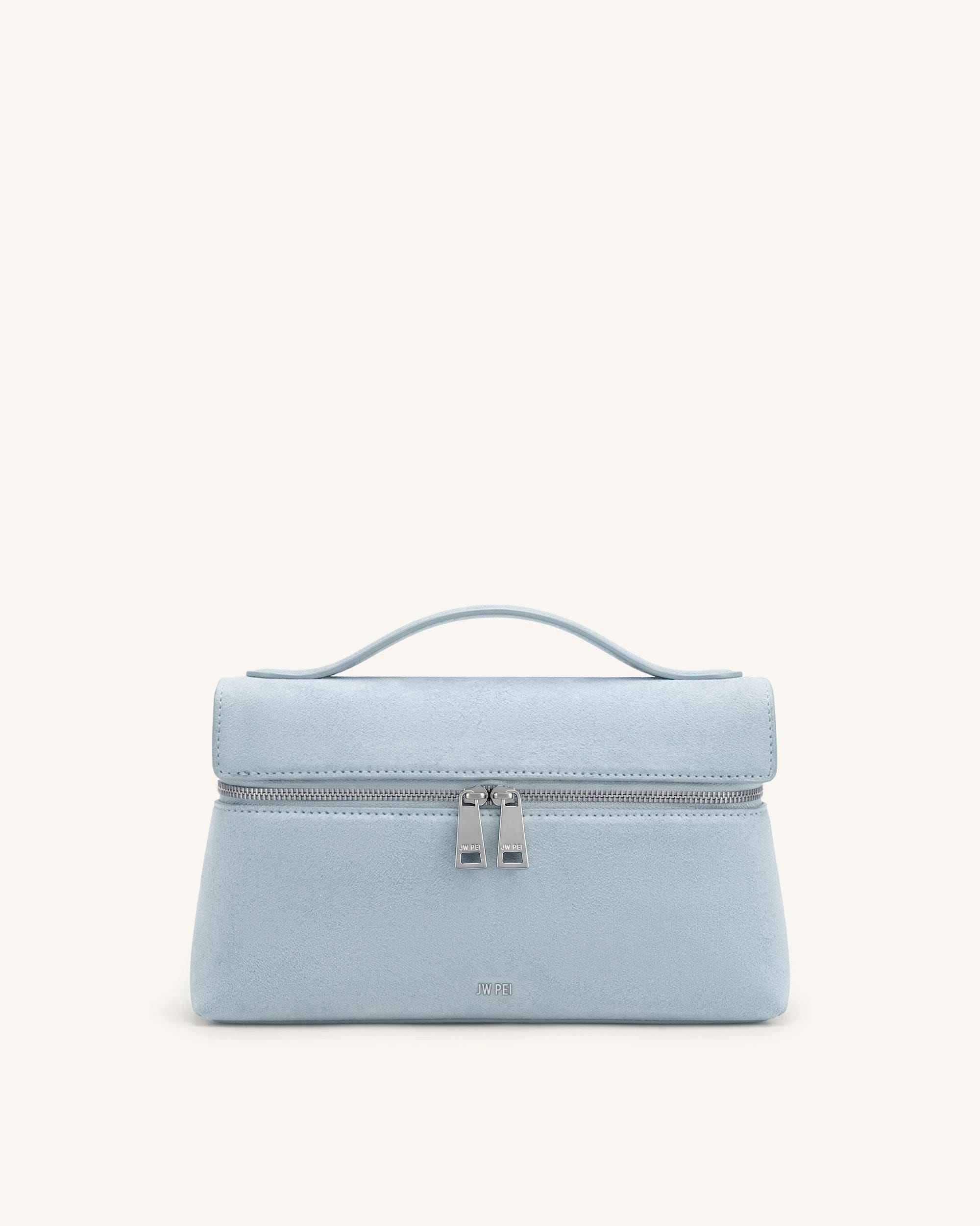 Jw Pei Thea Faux Suede Top Handle Bag Light Blue
