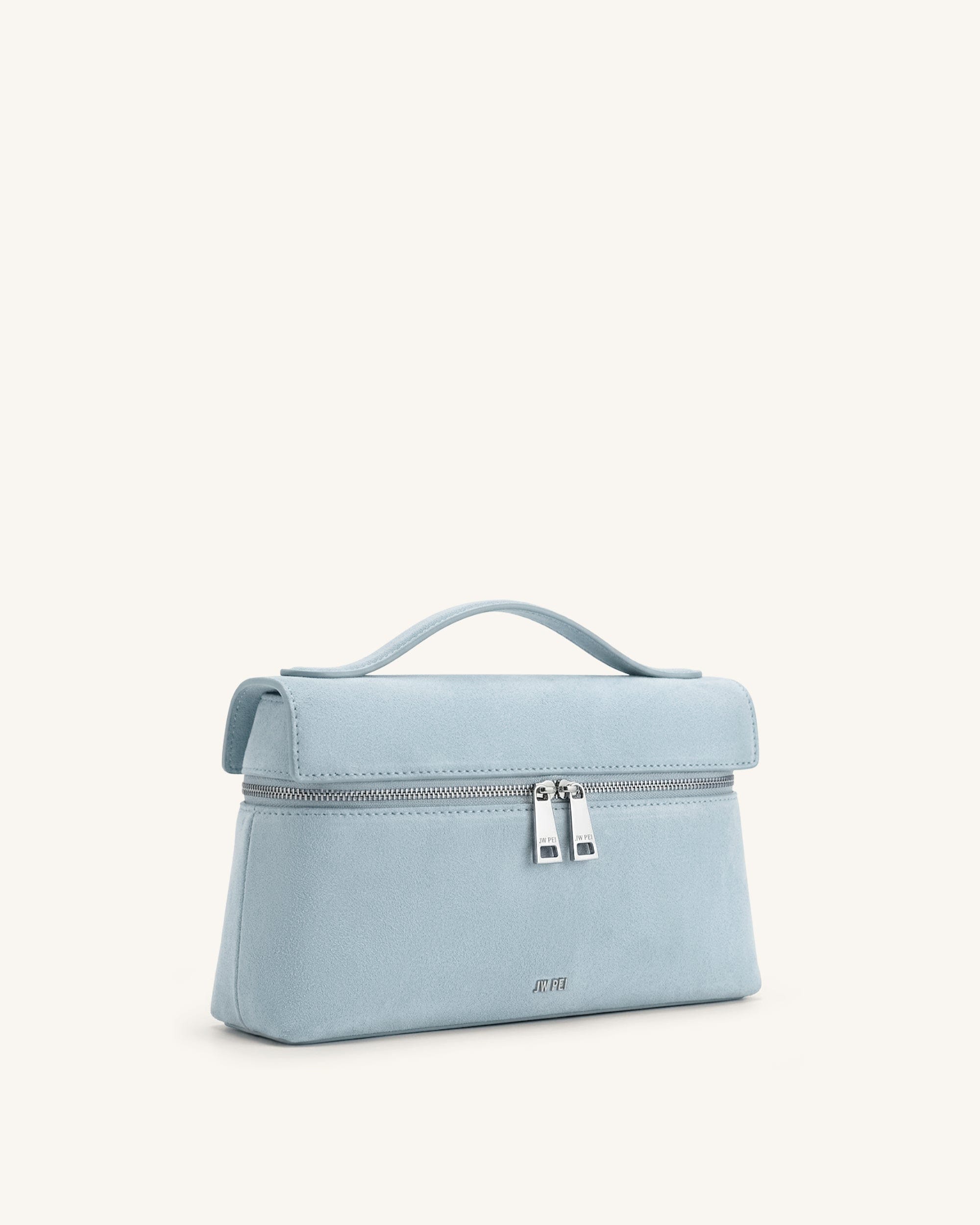 Jw Pei Thea Faux Suede Top Handle Bag Light Blue