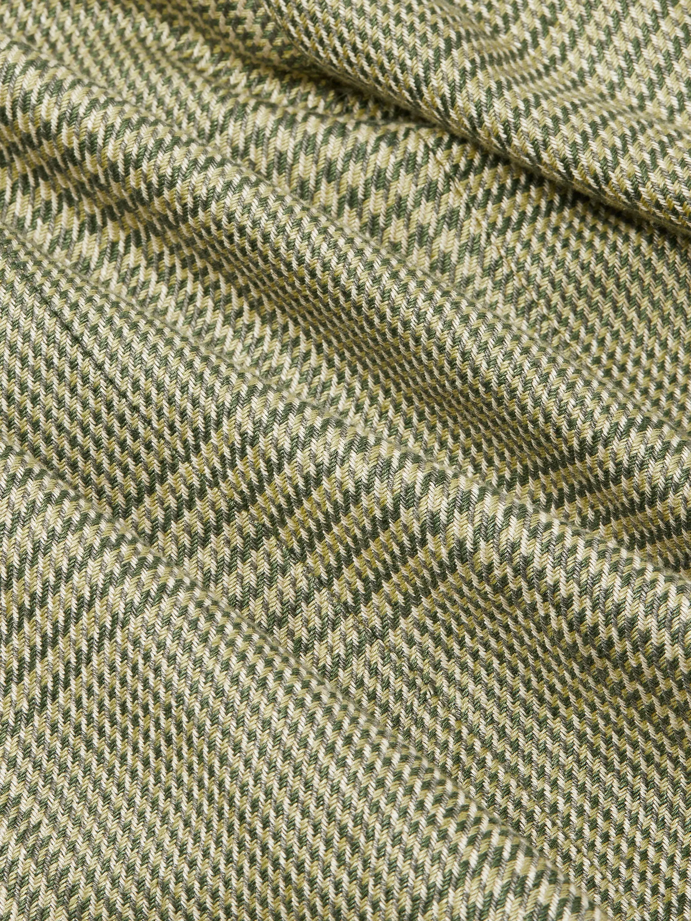 Zegna Olive Green Crossover Linen Wool And Silk Jacket
