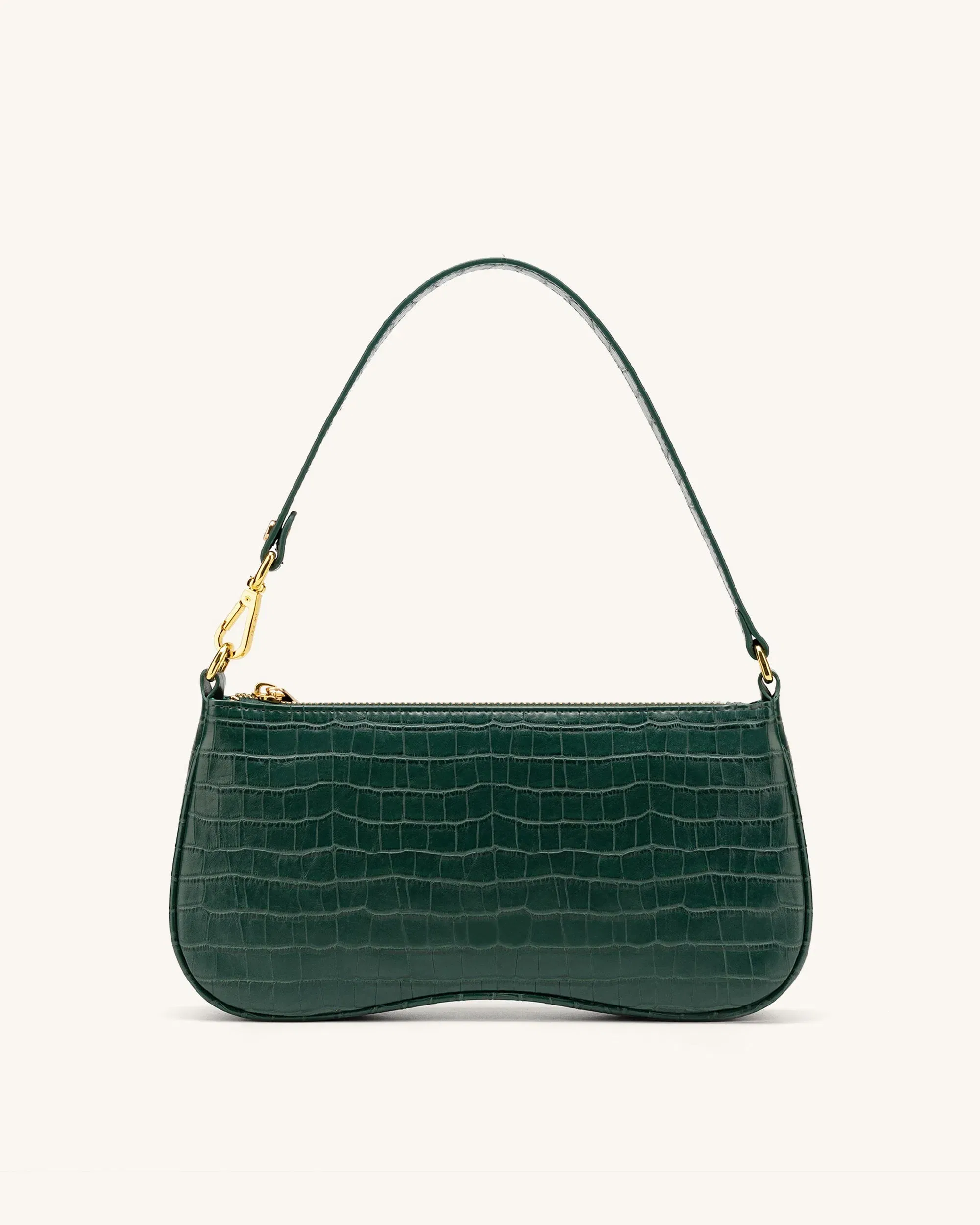 Jw Pei Eva Shoulder Handbag Dark Green Croc