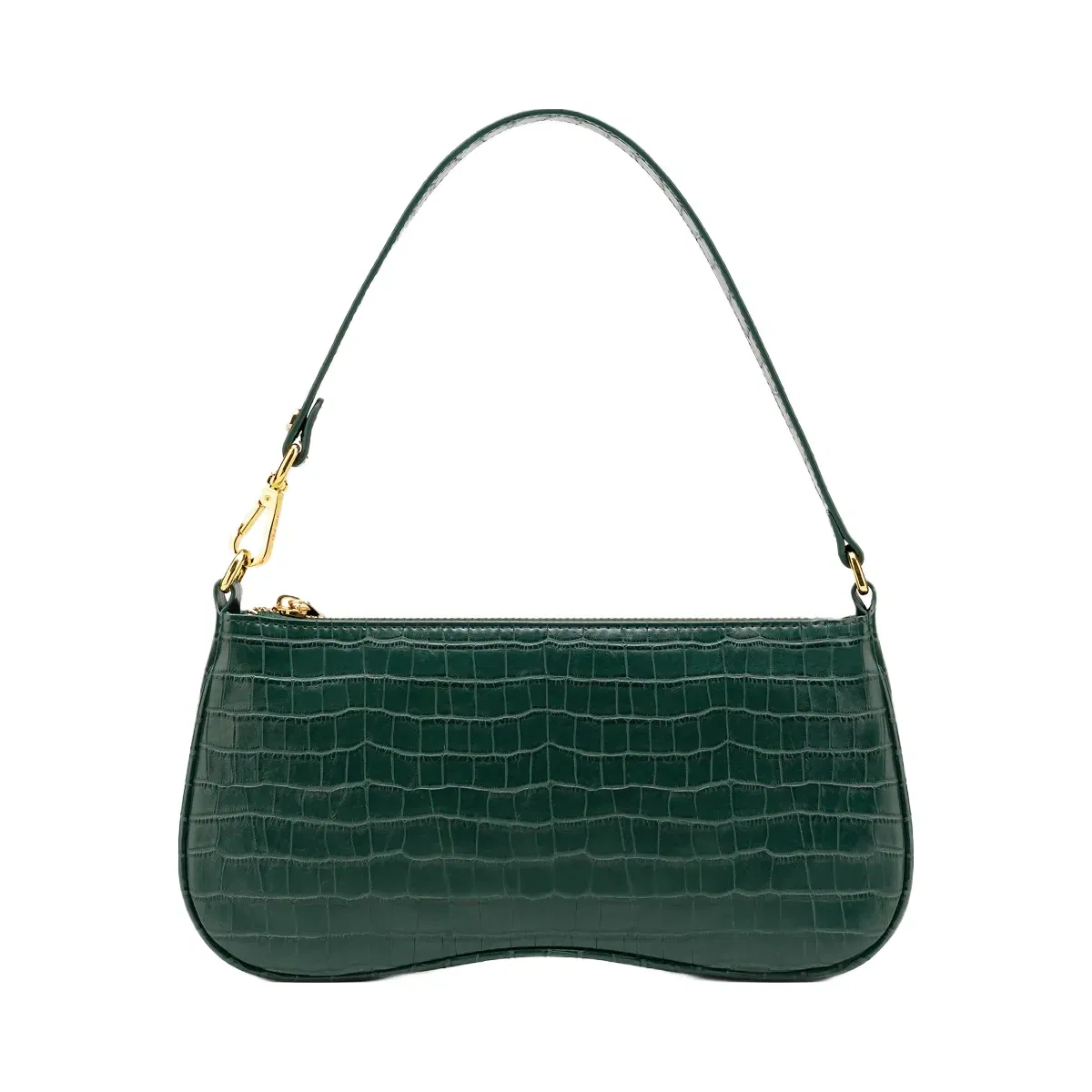Jw Pei Eva Shoulder Handbag Dark Green Croc