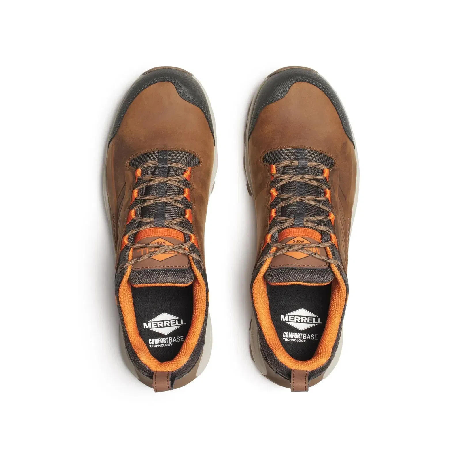 Merrell Men's Moab Speed 2 Waterproof Carbon Fiber Work Shoe Wide Width Light Brown
