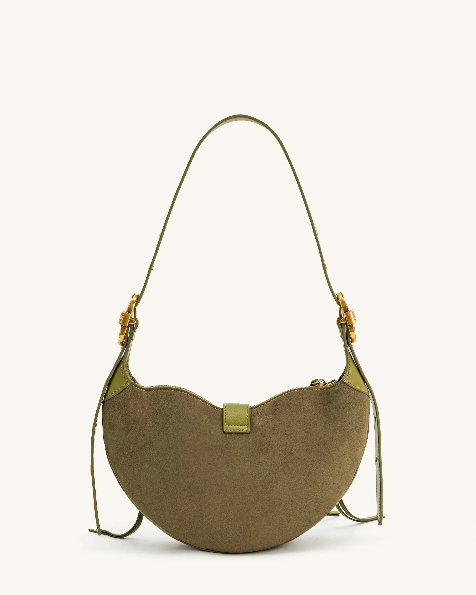 Jw Pei Tessa Suede Shoulder Bag Dark Olive