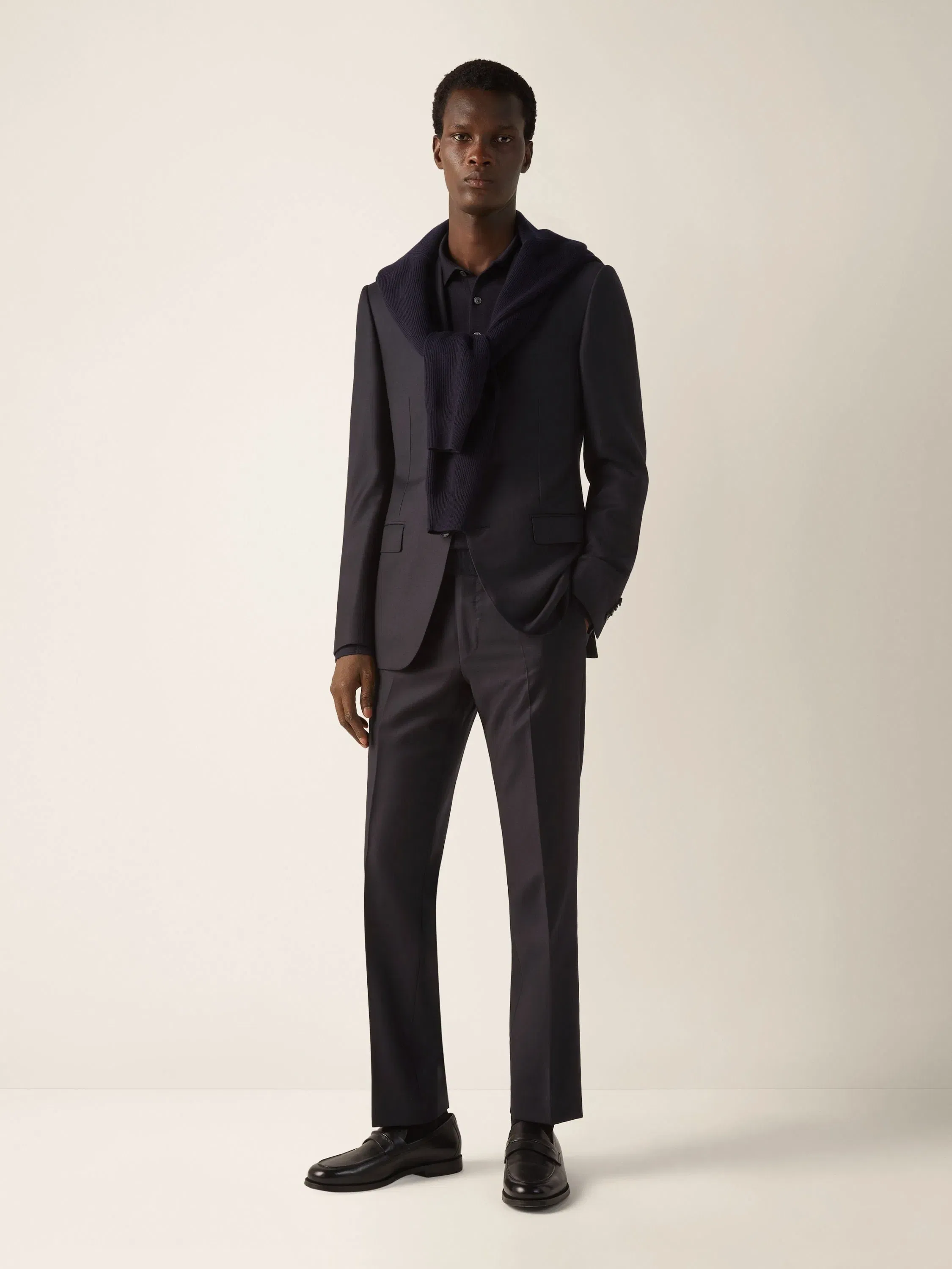 Zegna Navy Blue Trofeo Wool Suit