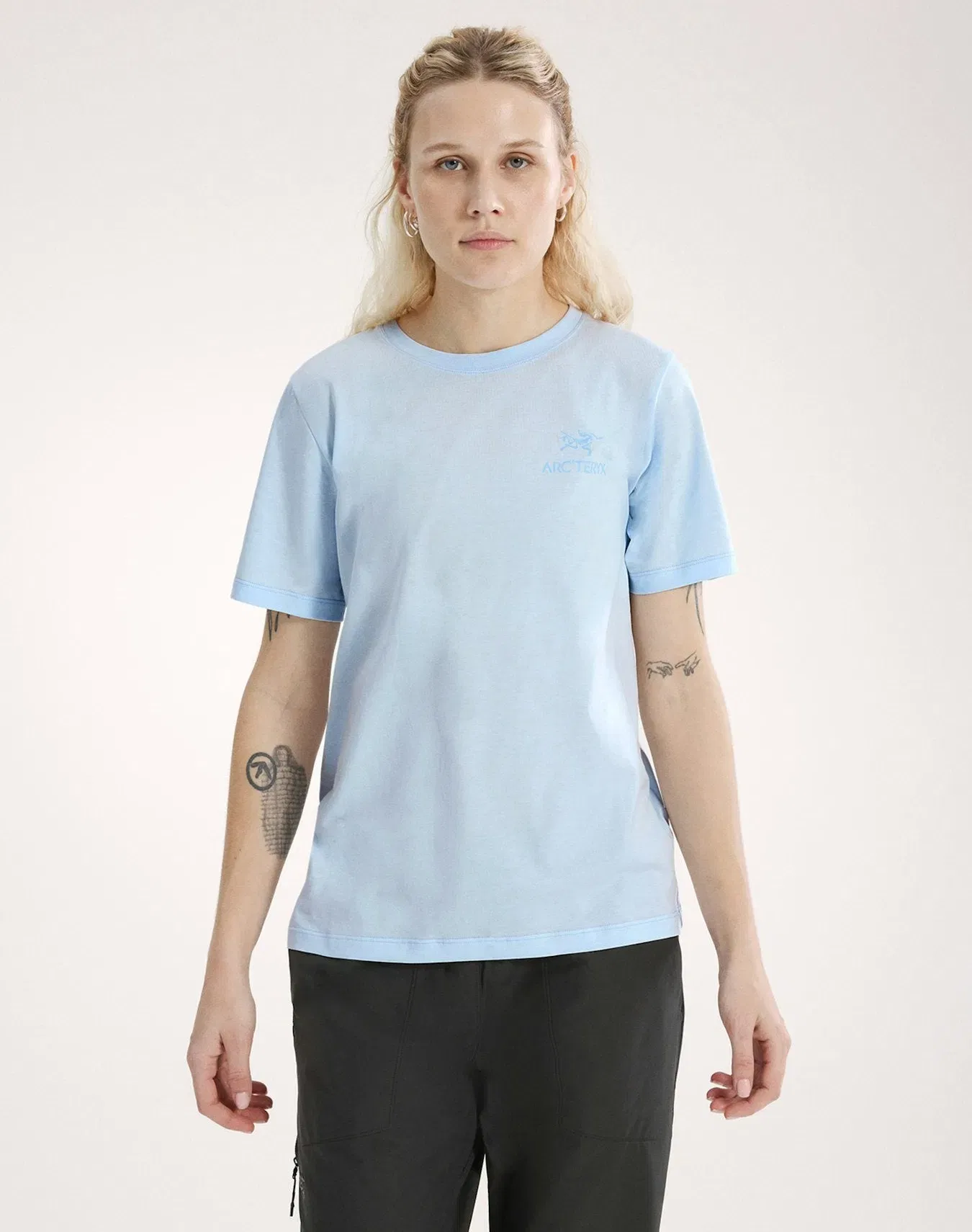 Arc'teryx Kragg SL Cotton Emblem Crew Shirt SS Women's Alpine Blue