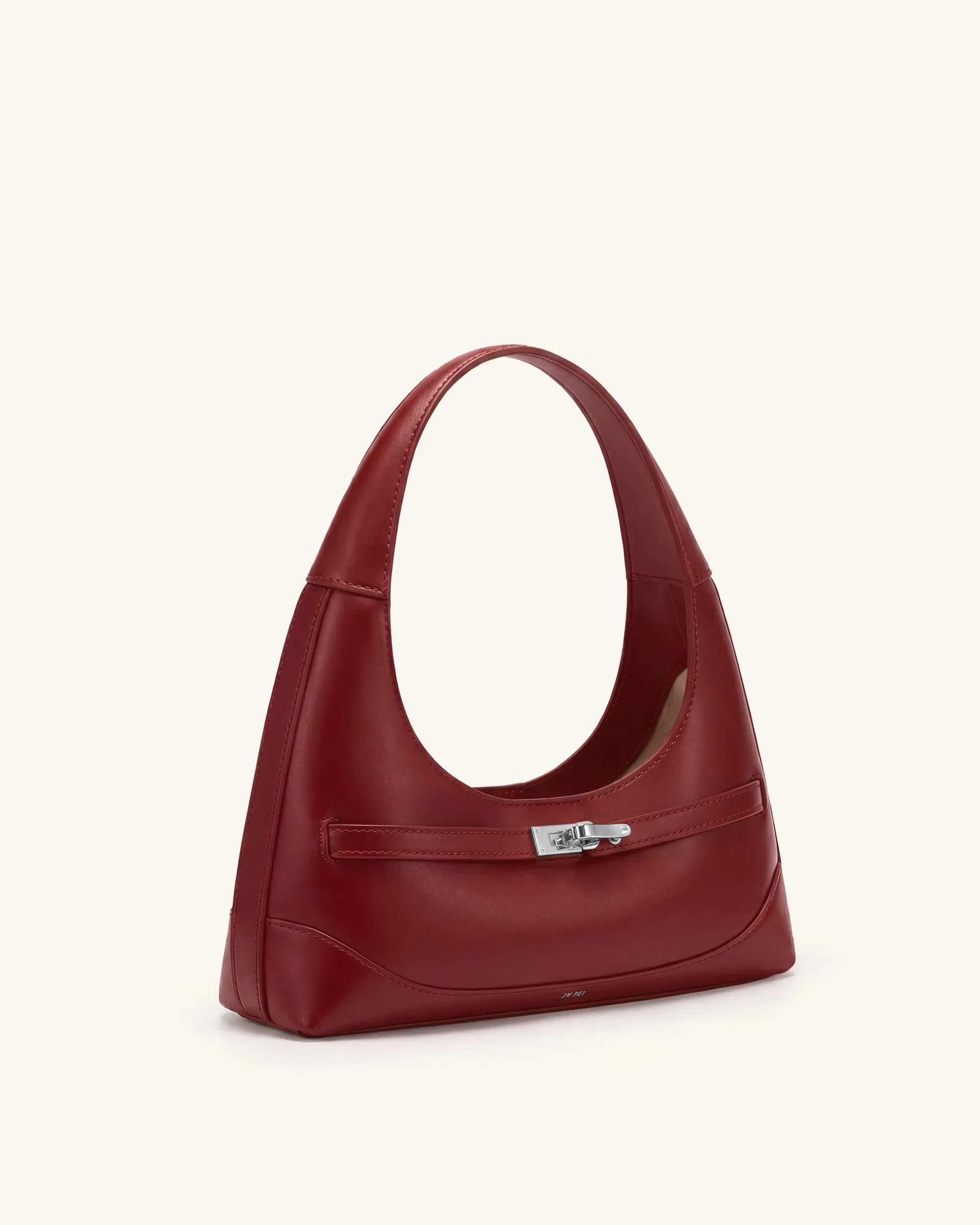 Jw Pei Noelle Belted Shoulder Bag Deep Burgundy