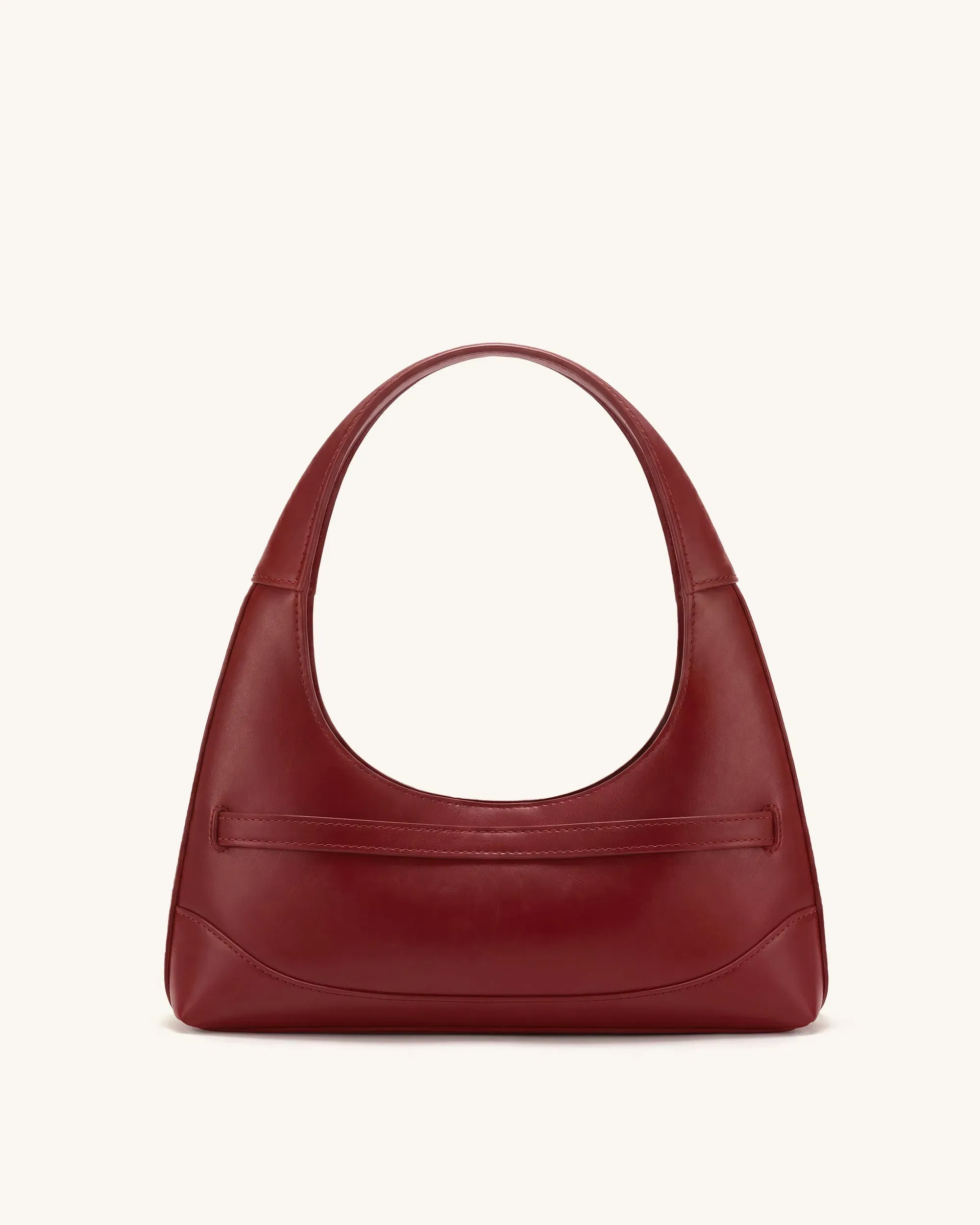 Jw Pei Noelle Belted Shoulder Bag Deep Burgundy