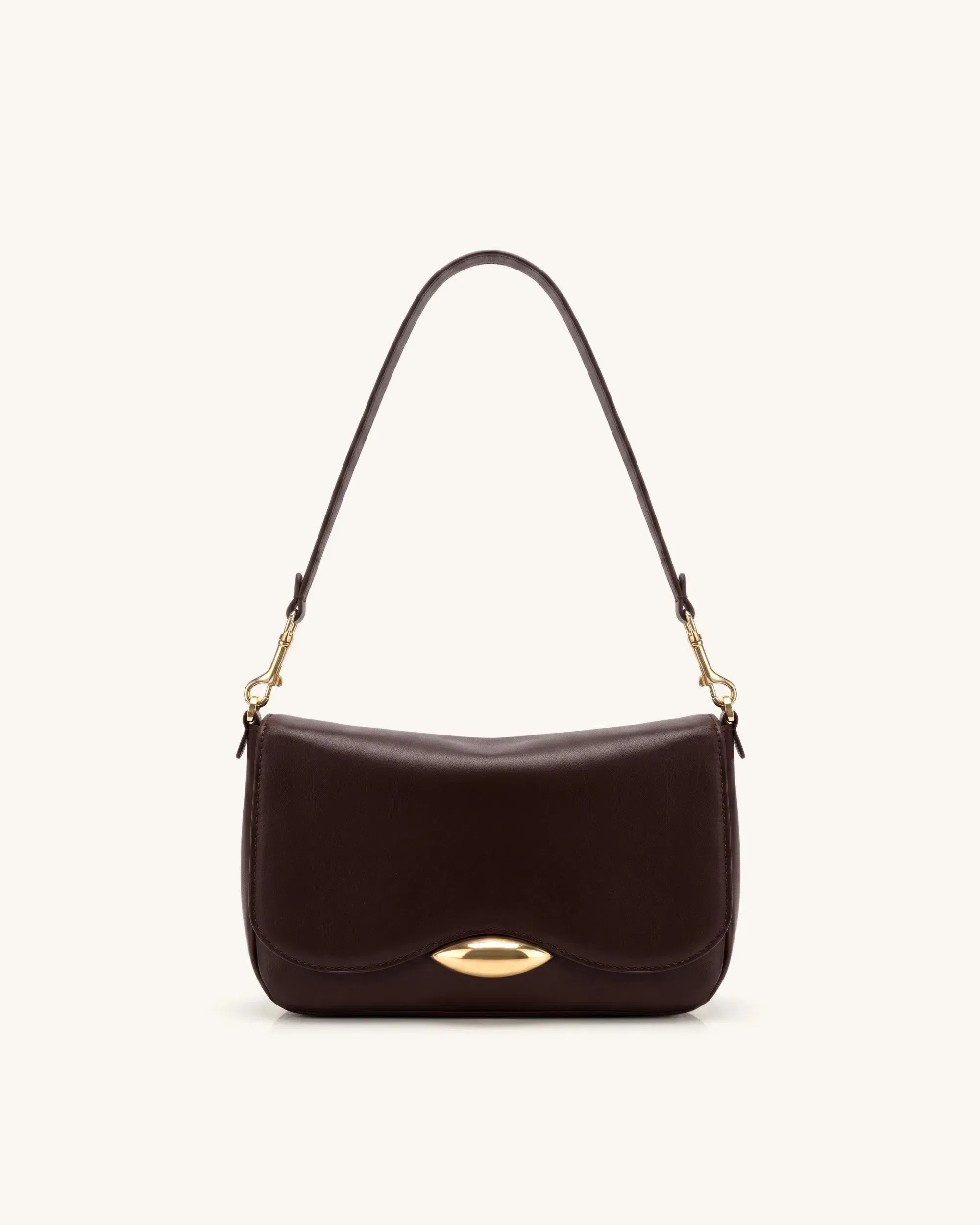 Jw Pei Sofia Classic Flap Shoulder Bag Dark Brown