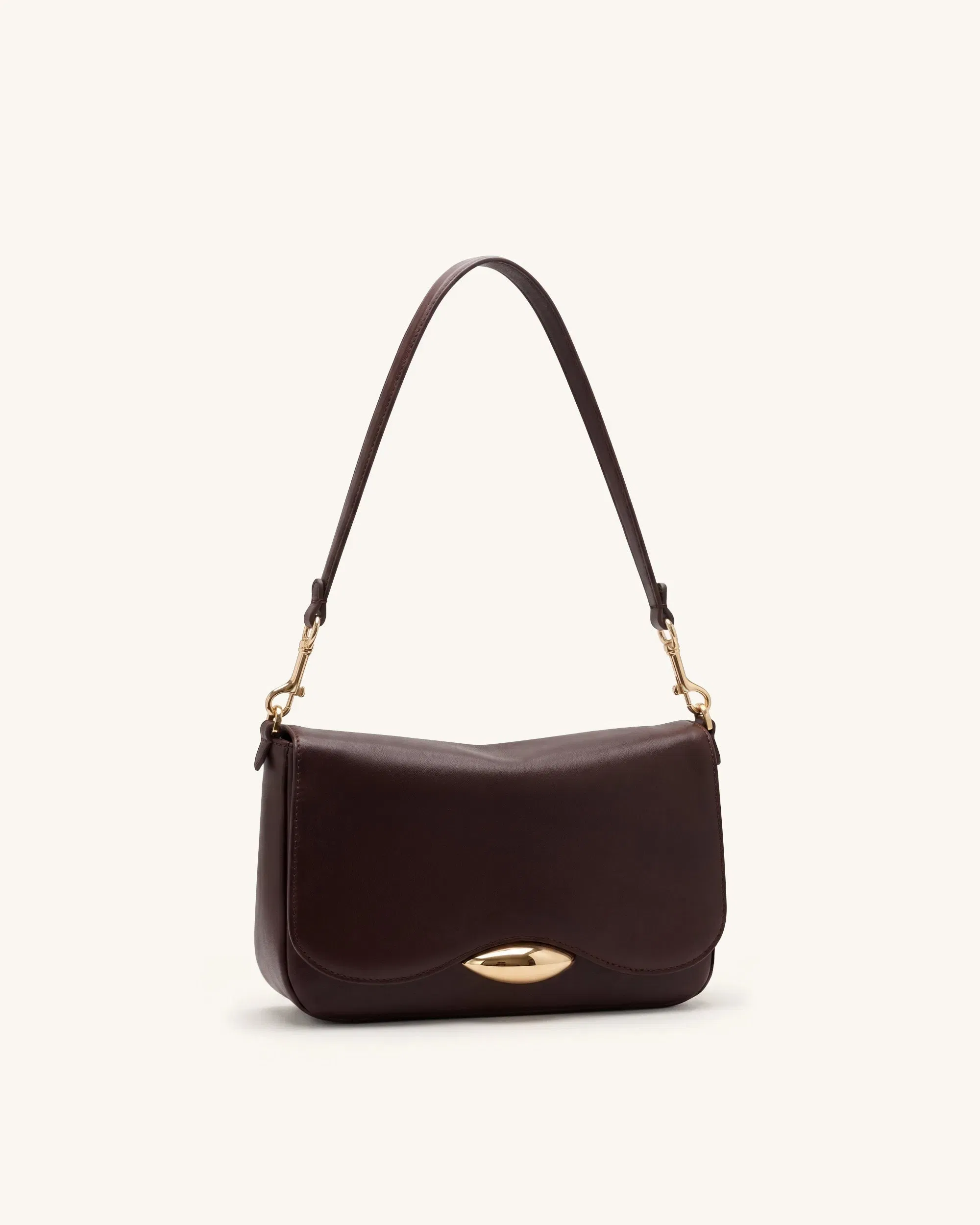 Jw Pei Sofia Classic Flap Shoulder Bag Dark Brown