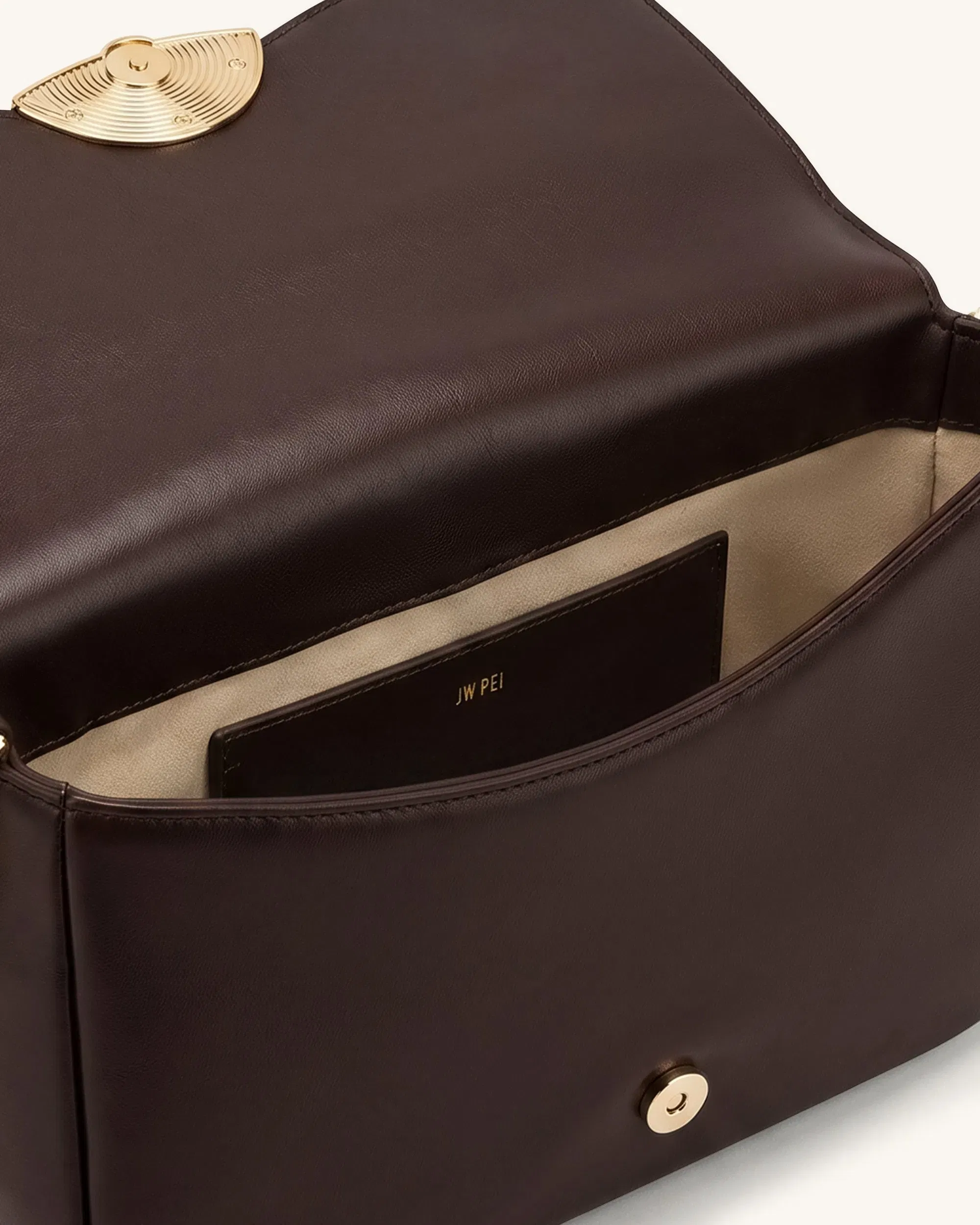 Jw Pei Sofia Classic Flap Shoulder Bag Dark Brown