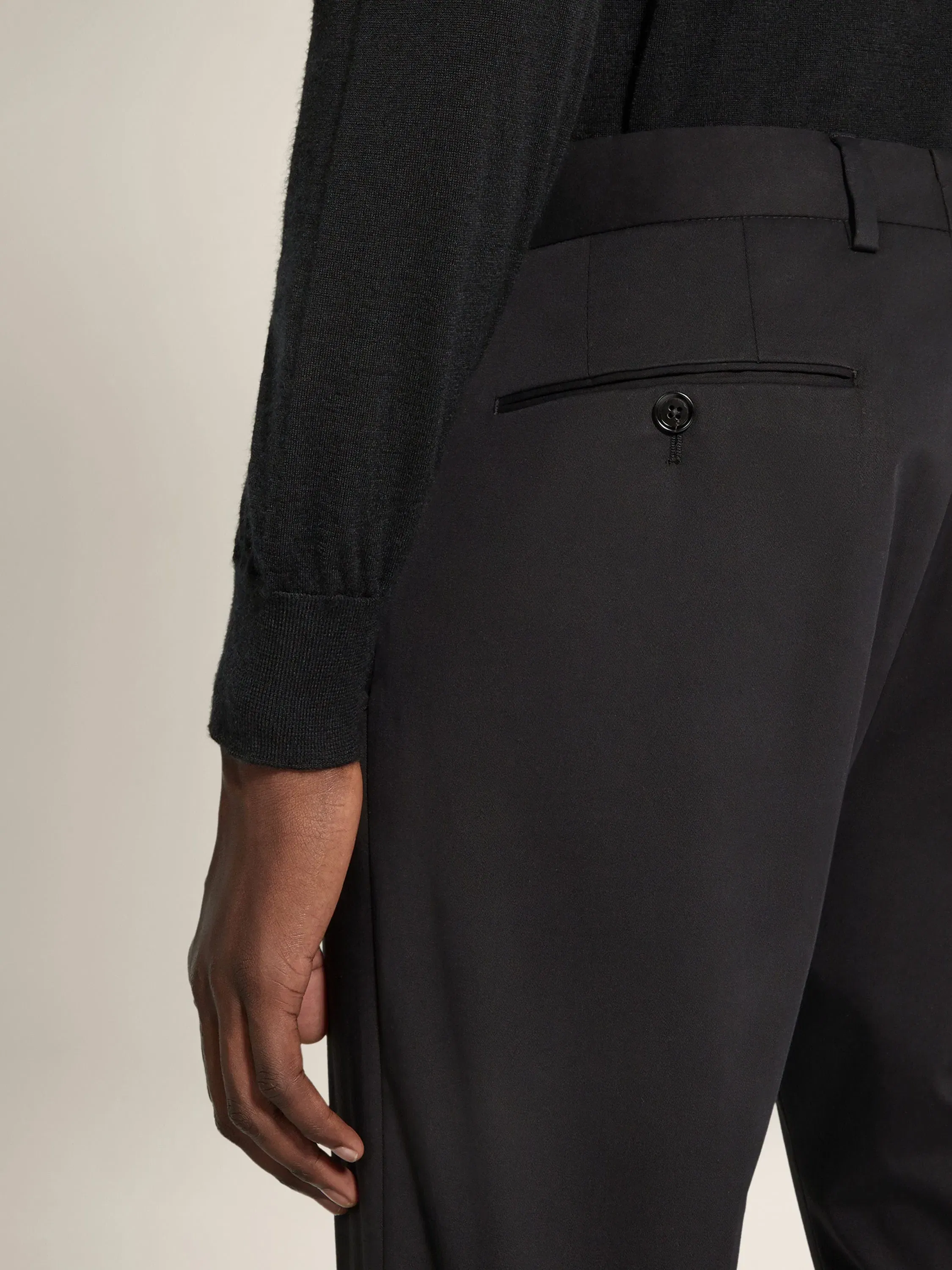 Zegna Black Stretch Cotton Pants