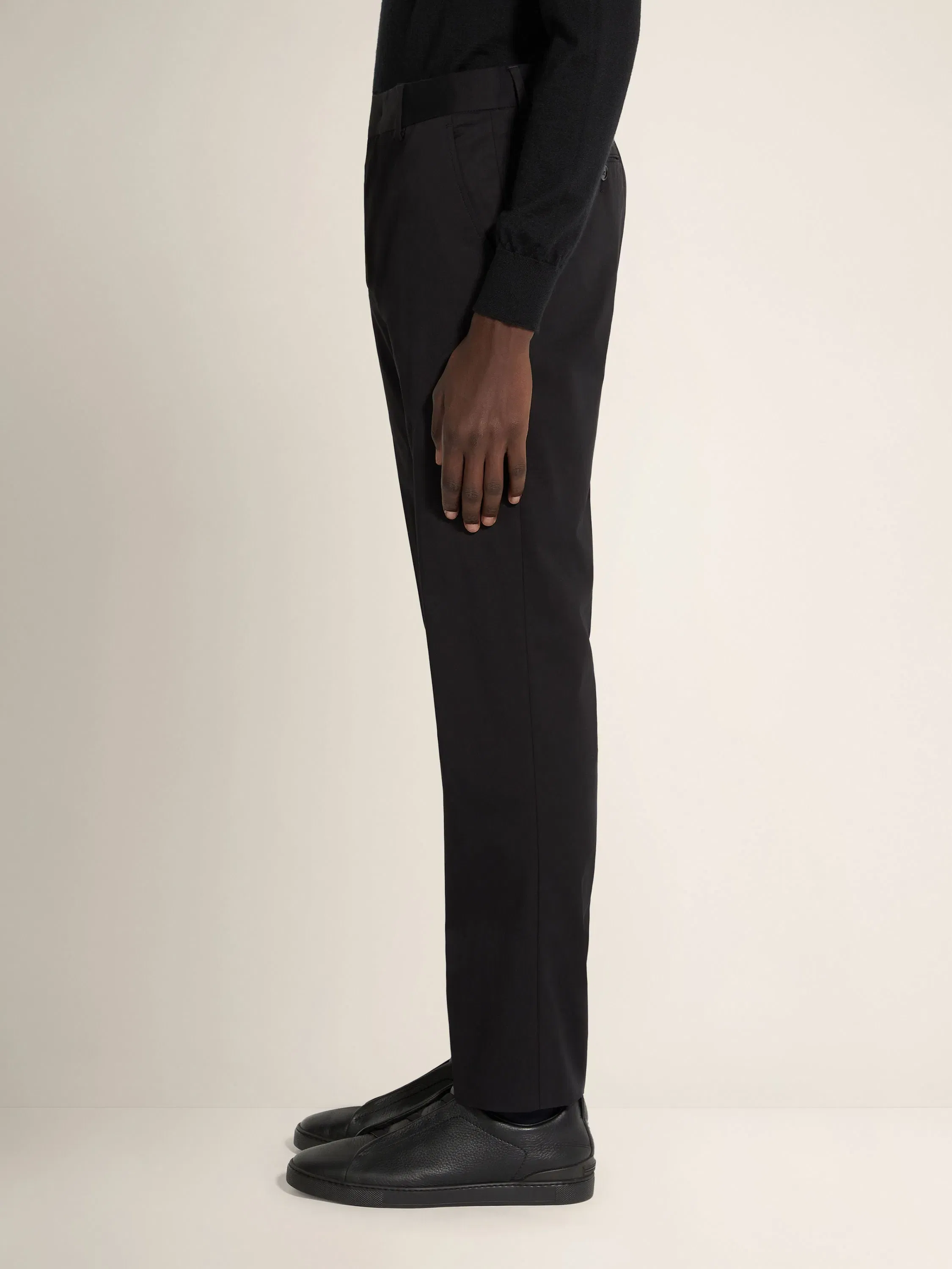 Zegna Black Stretch Cotton Pants