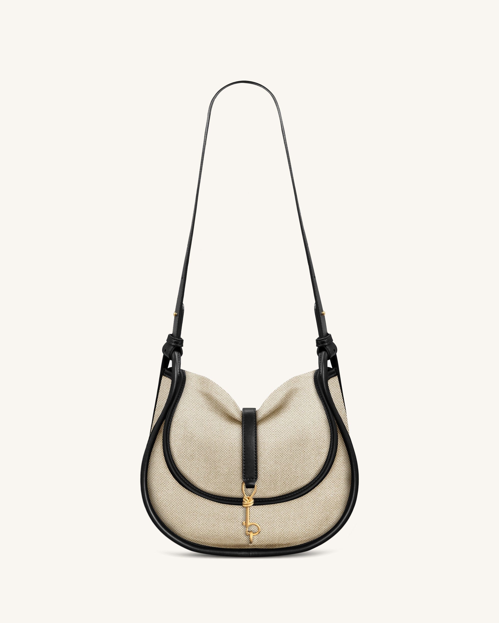 Jw Pei Arla Small Hobo Bag Black Canvas