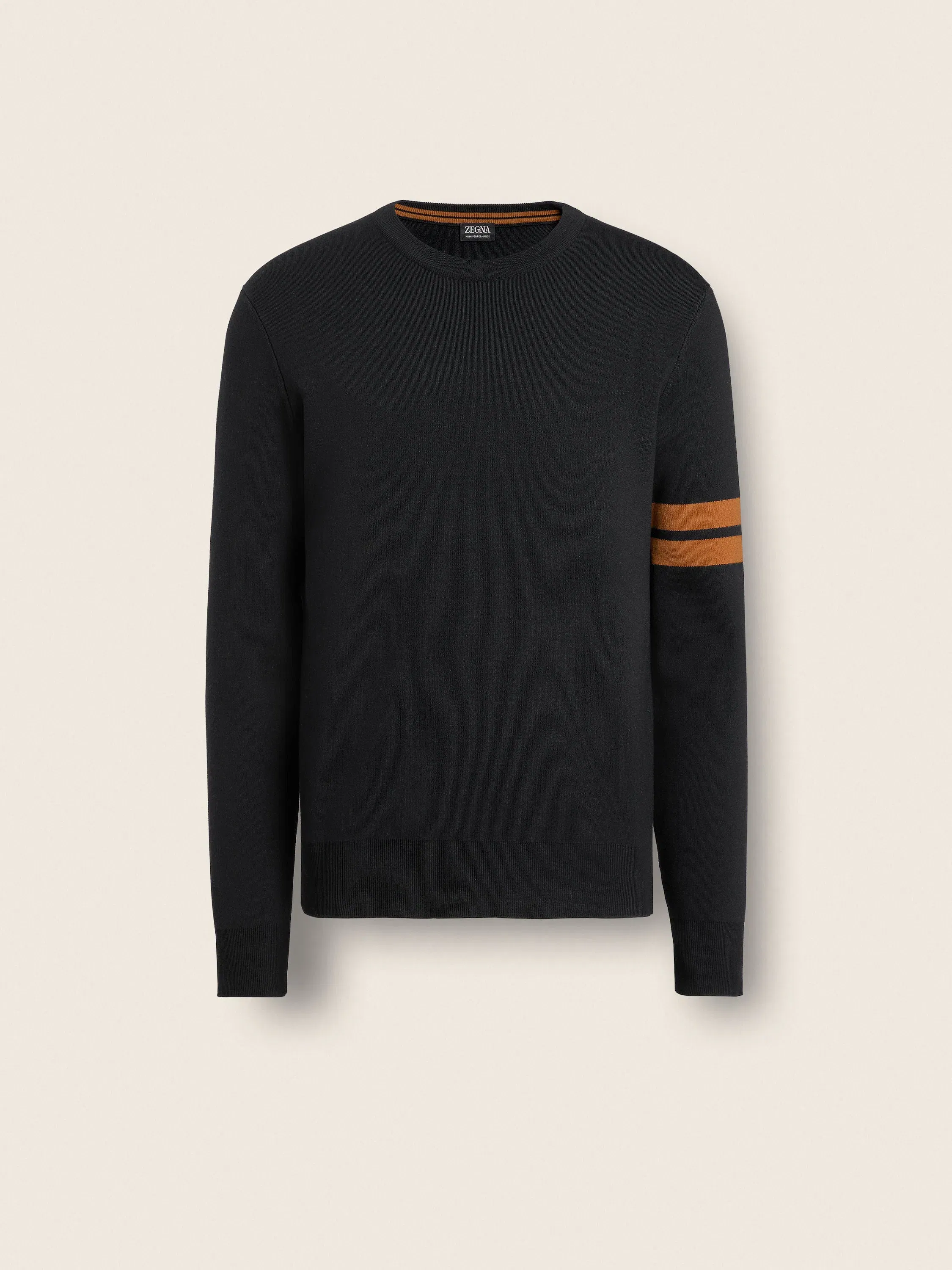 Zegna Black High Performance Wool Crewneck