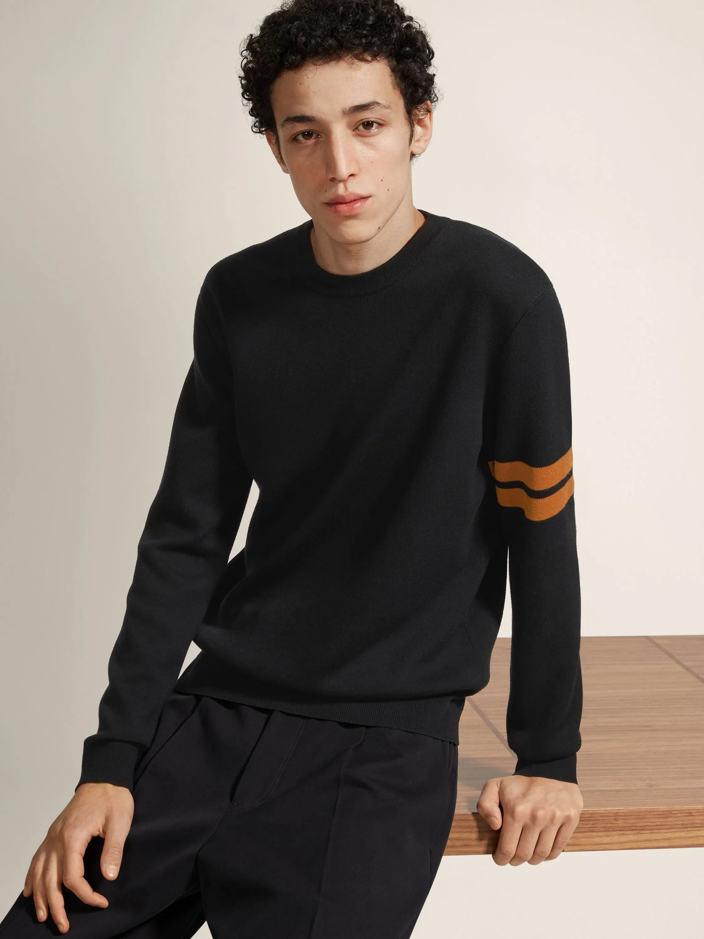 Zegna Black High Performance Wool Crewneck
