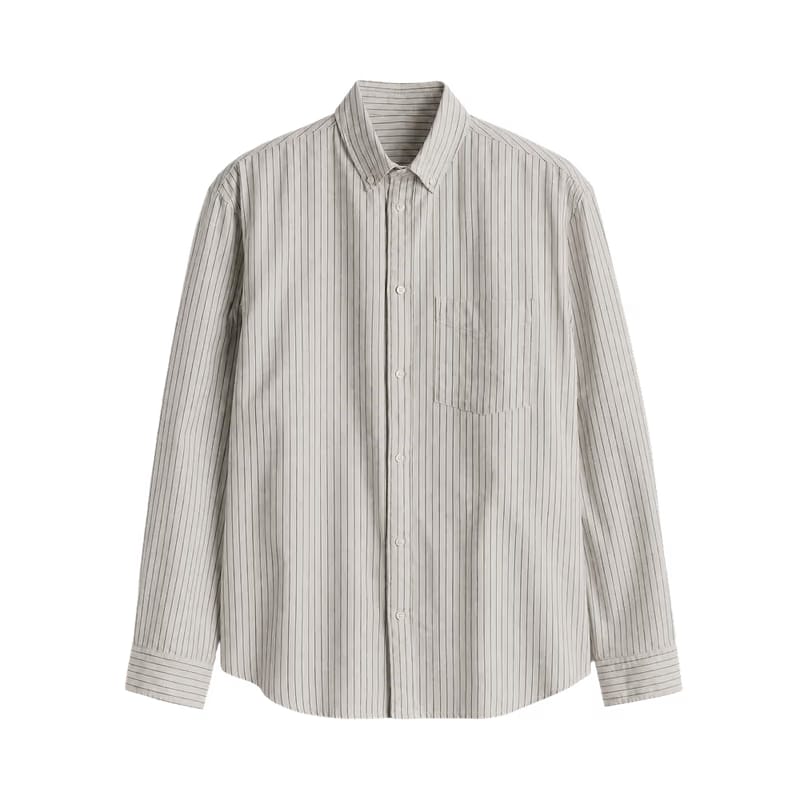 Classic Oxford Stripe Shirt – Ash