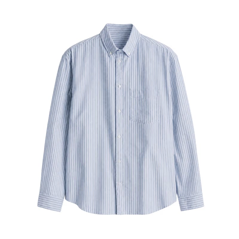 Classic Oxford Stripe Shirt – Mist Blue