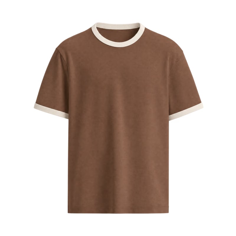 Coastline Ringer Tee – Cocoa