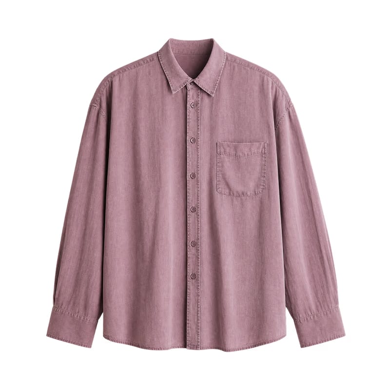 Harbor Linen Blend Shirt - Dusty Burgundy