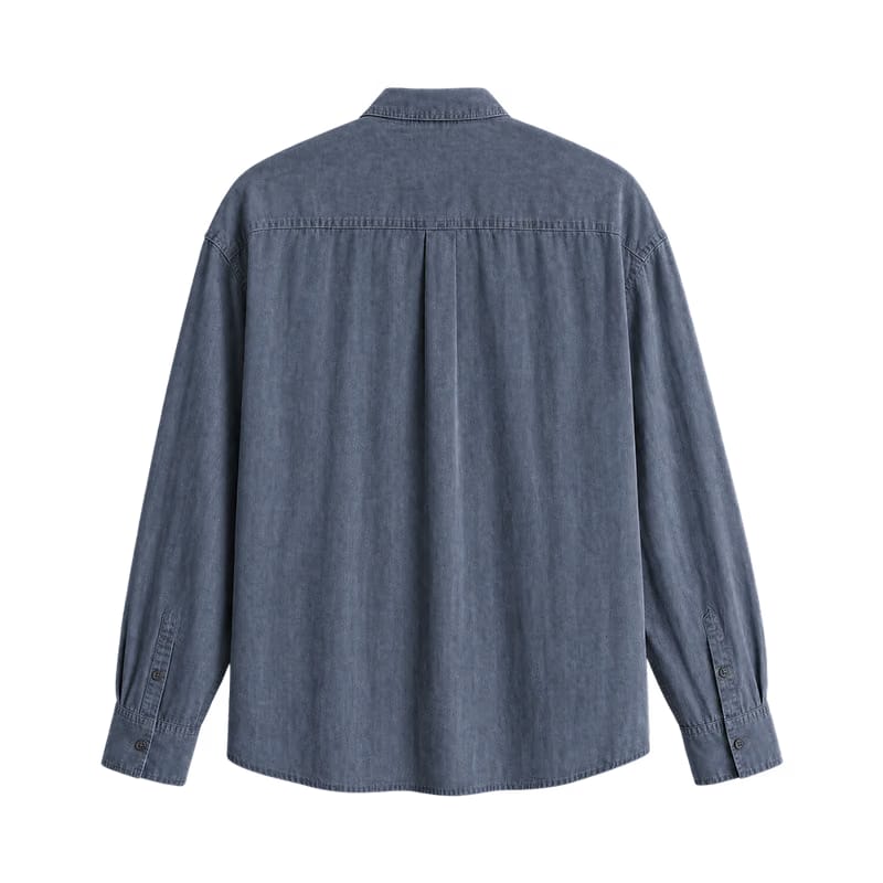 Harbor Linen Blend Shirt - Slate Blue