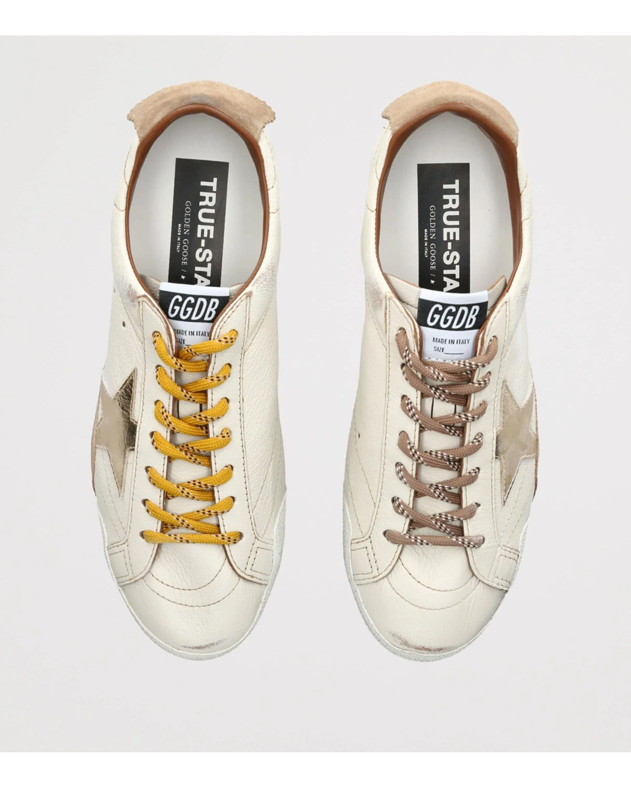 Golden Goose Men's Natural Leather True Star Sneakers