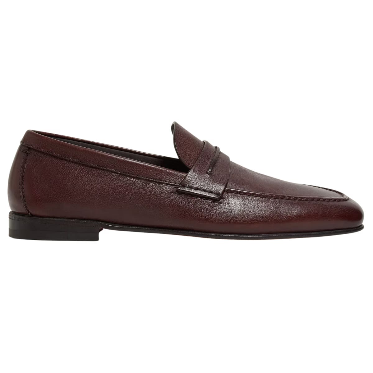 Zegna penny leather loafers dark brown