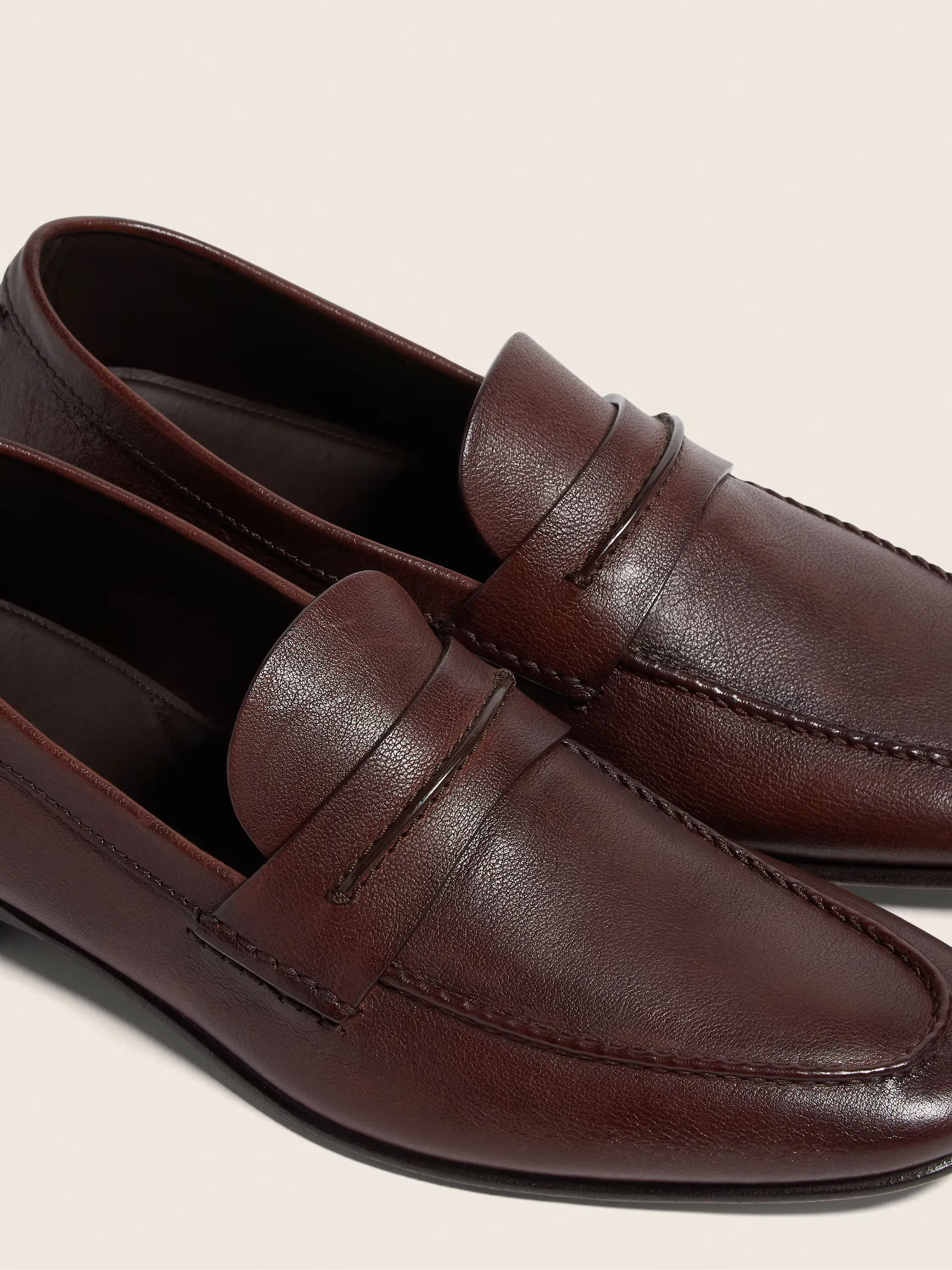 Zegna penny leather loafers dark brown