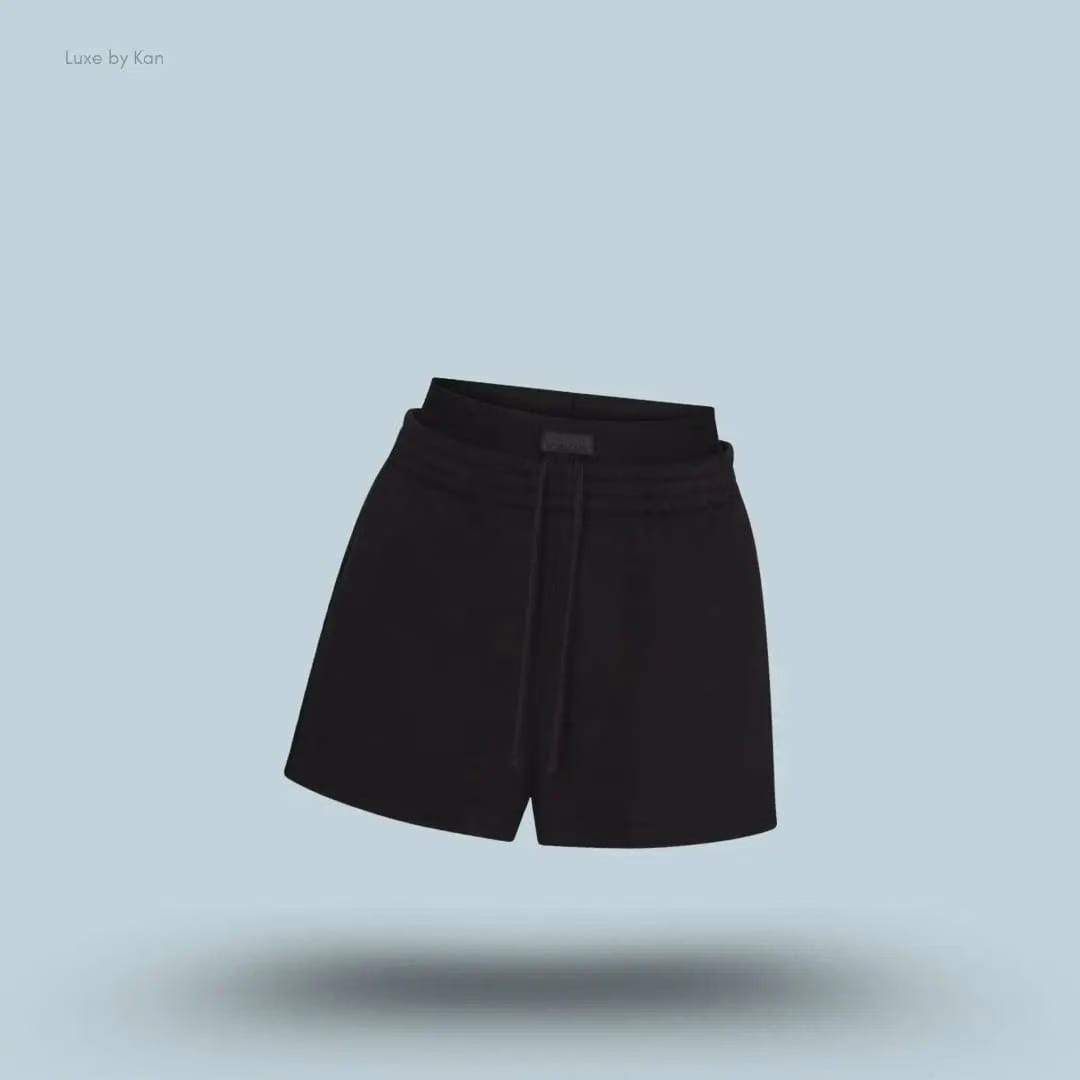 Skims Cotton Fleece Double Waistband Short