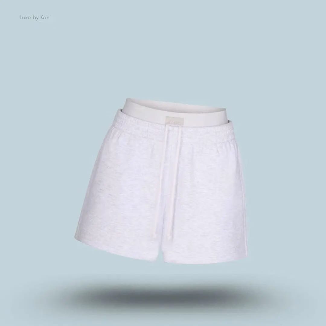 Skims Cotton Fleece Double Waistband Short
