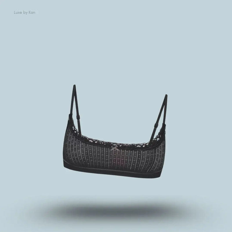 Skims Lightweight Cotton Pointelle Scoop Bralette