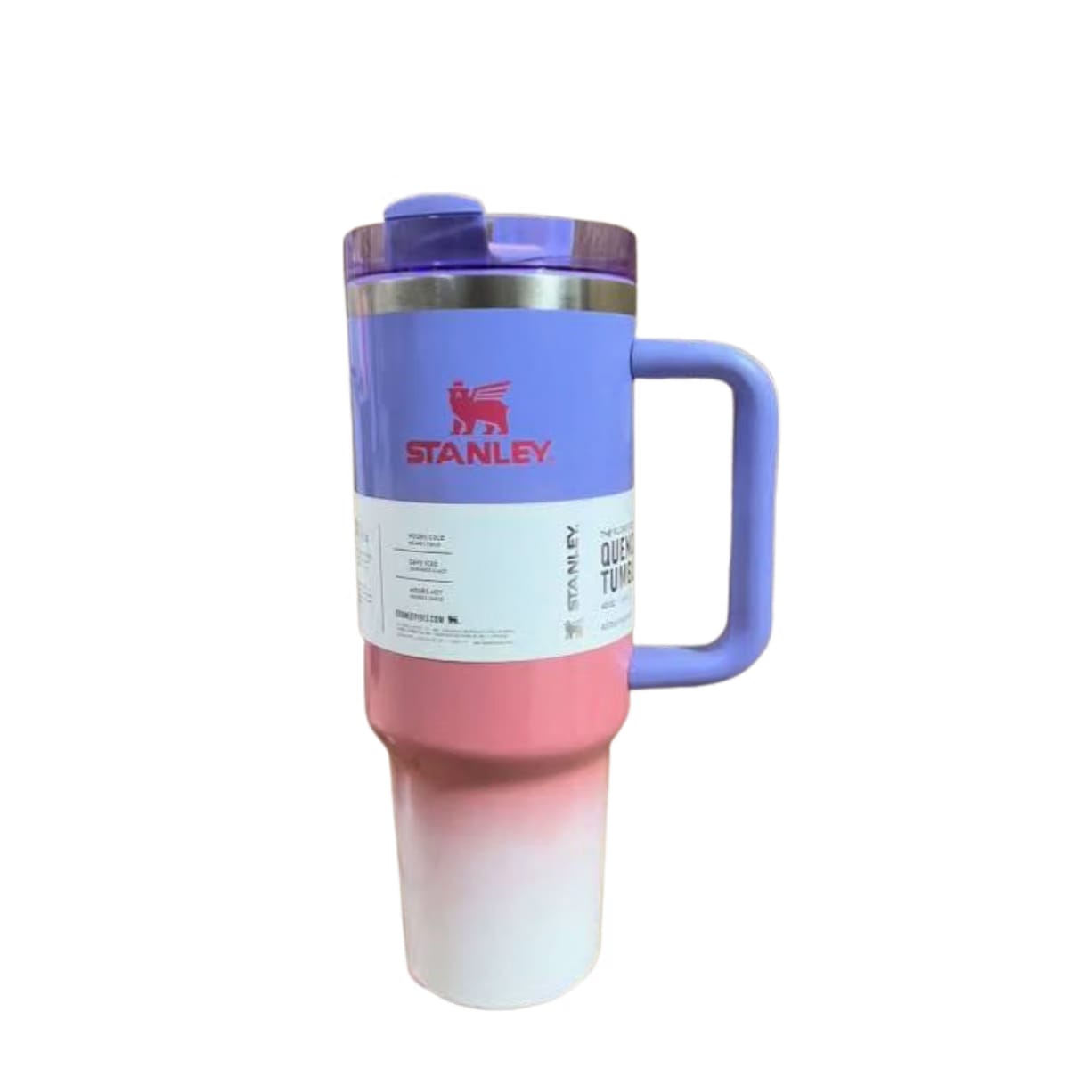Stanley Quencher H2.0 FlowState Tumbler featuring purple & pink gradient