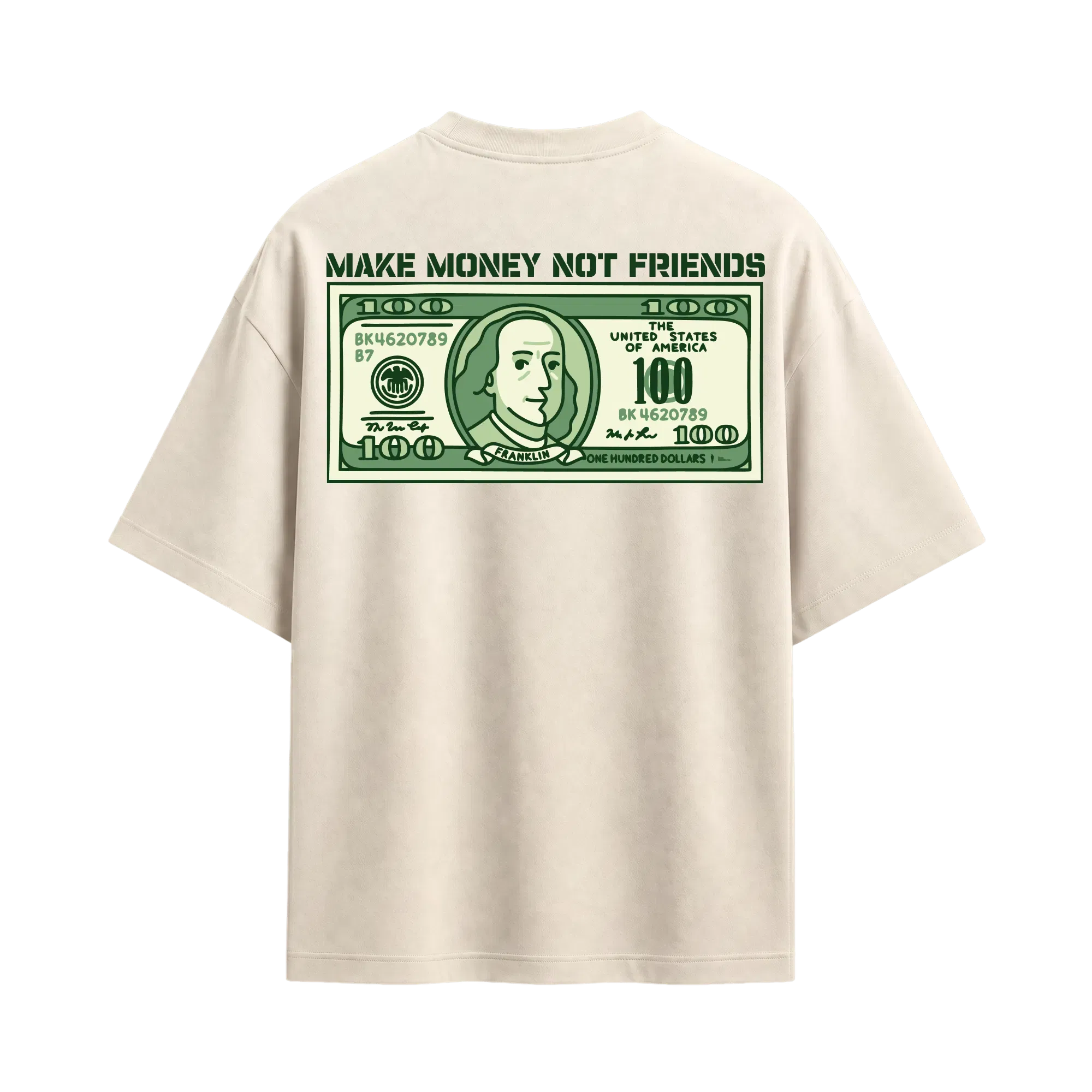 Blacklist Make Money Not Friends T-Shirt Ivory