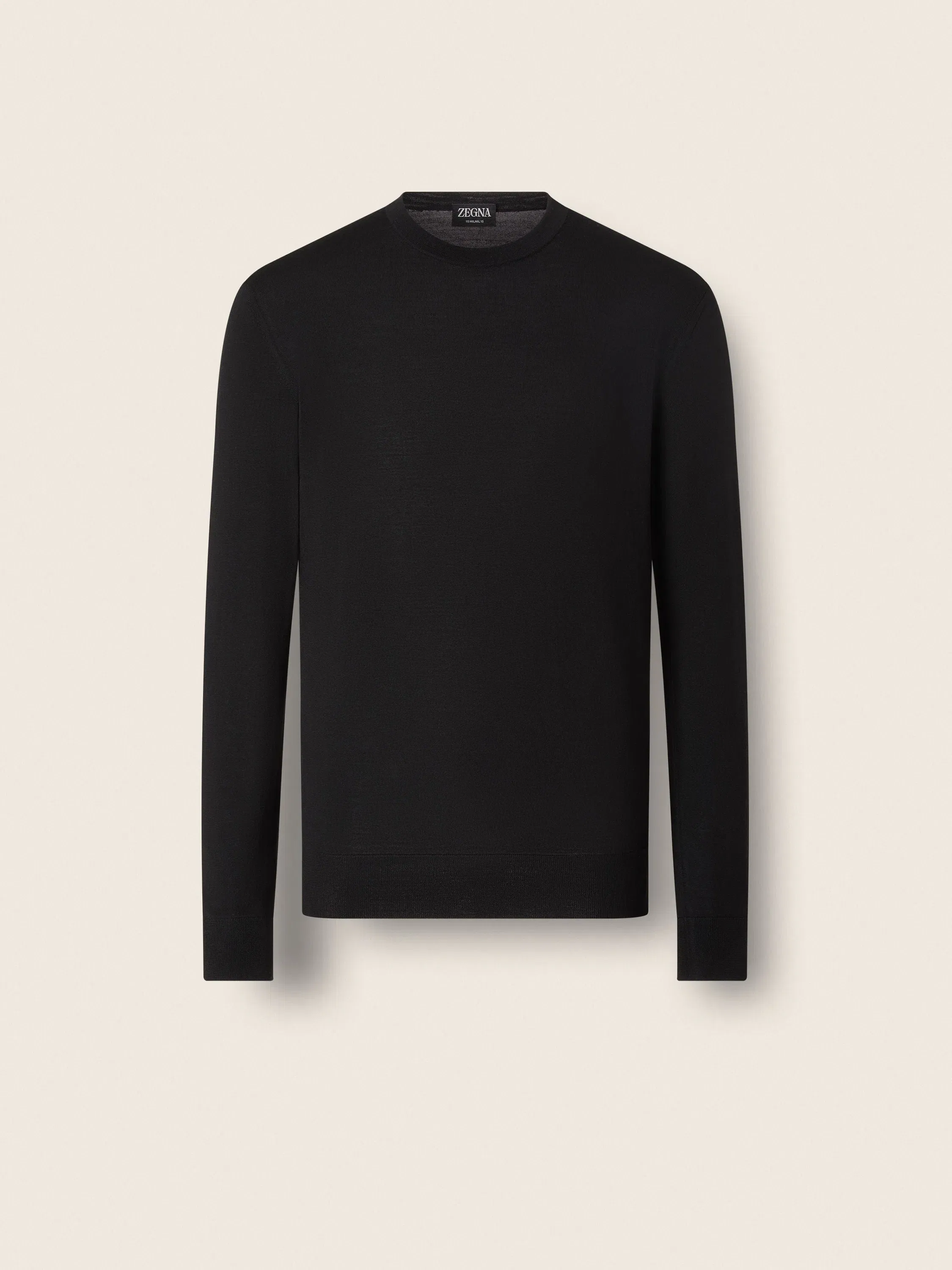 Zegna Black Wool Crewneck