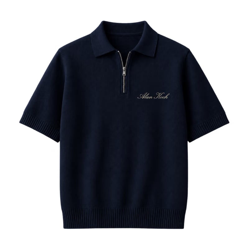 Polo Club Rider Quarter Zip T-shirt - Midnight Navy