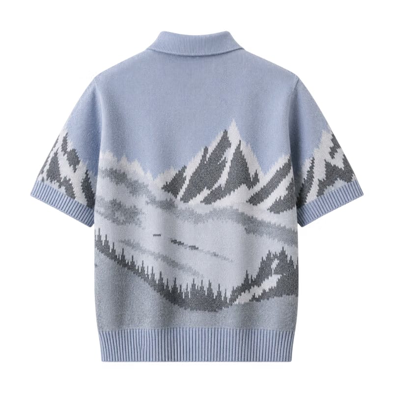 Alpine Horizon Knit Polo T-Shirt
