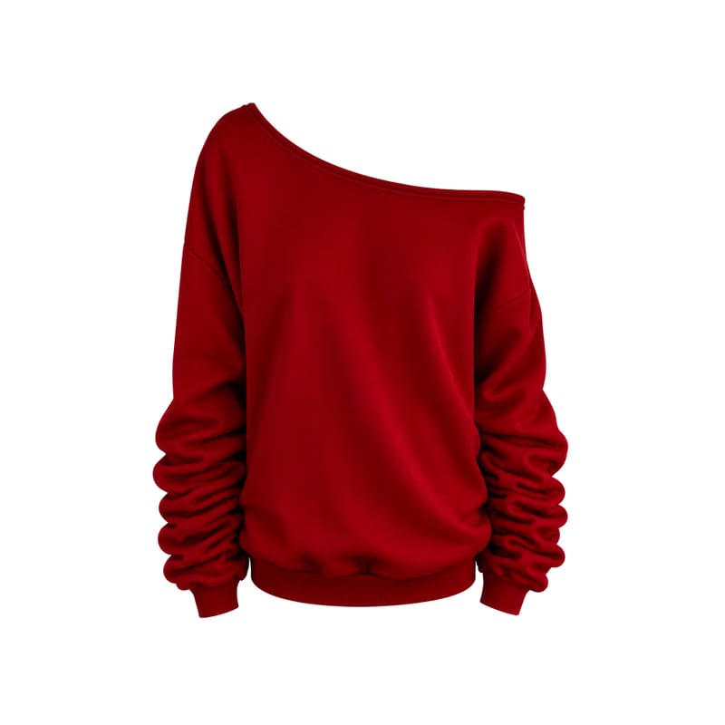 Voyd off-shoulder red top