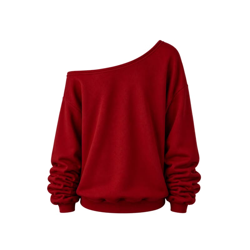 Voyd off-shoulder red top