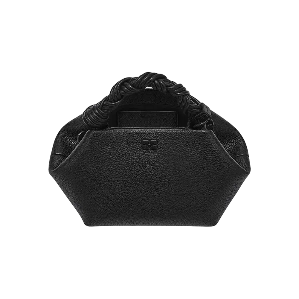 Ganni Black Grained Small Bou Bag