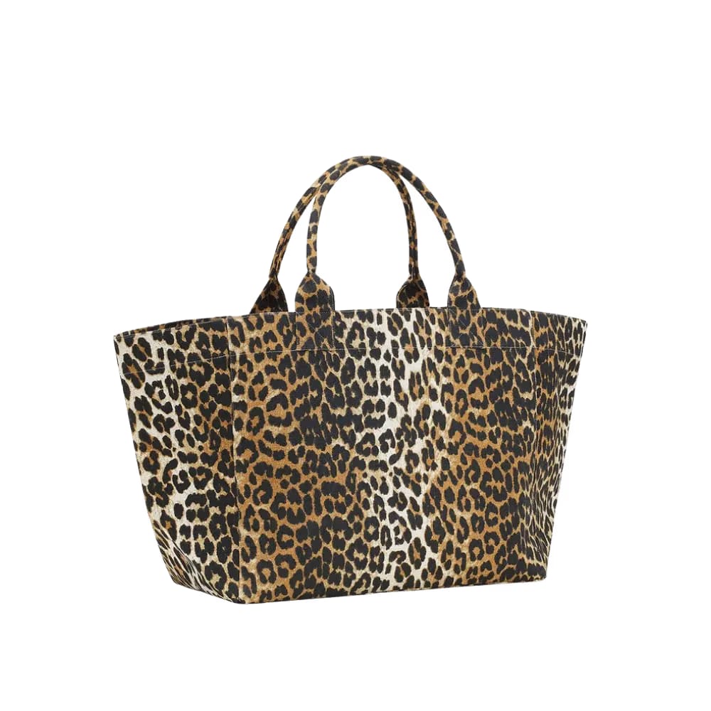 Ganni Leopard XXL Tote Bag