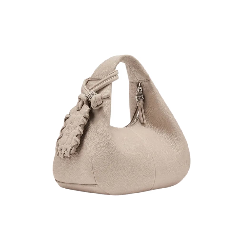 Ganni Light Grey Mini Hobo Bag