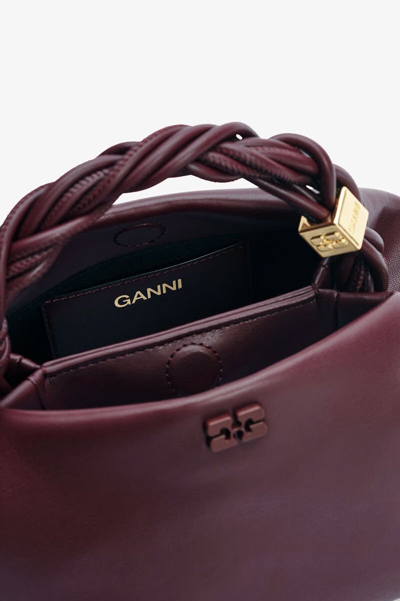 Ganni Burgundy Small Bou Bag