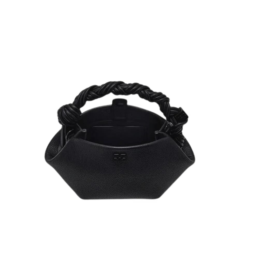 Ganni Black Grained Mini Bou Bag