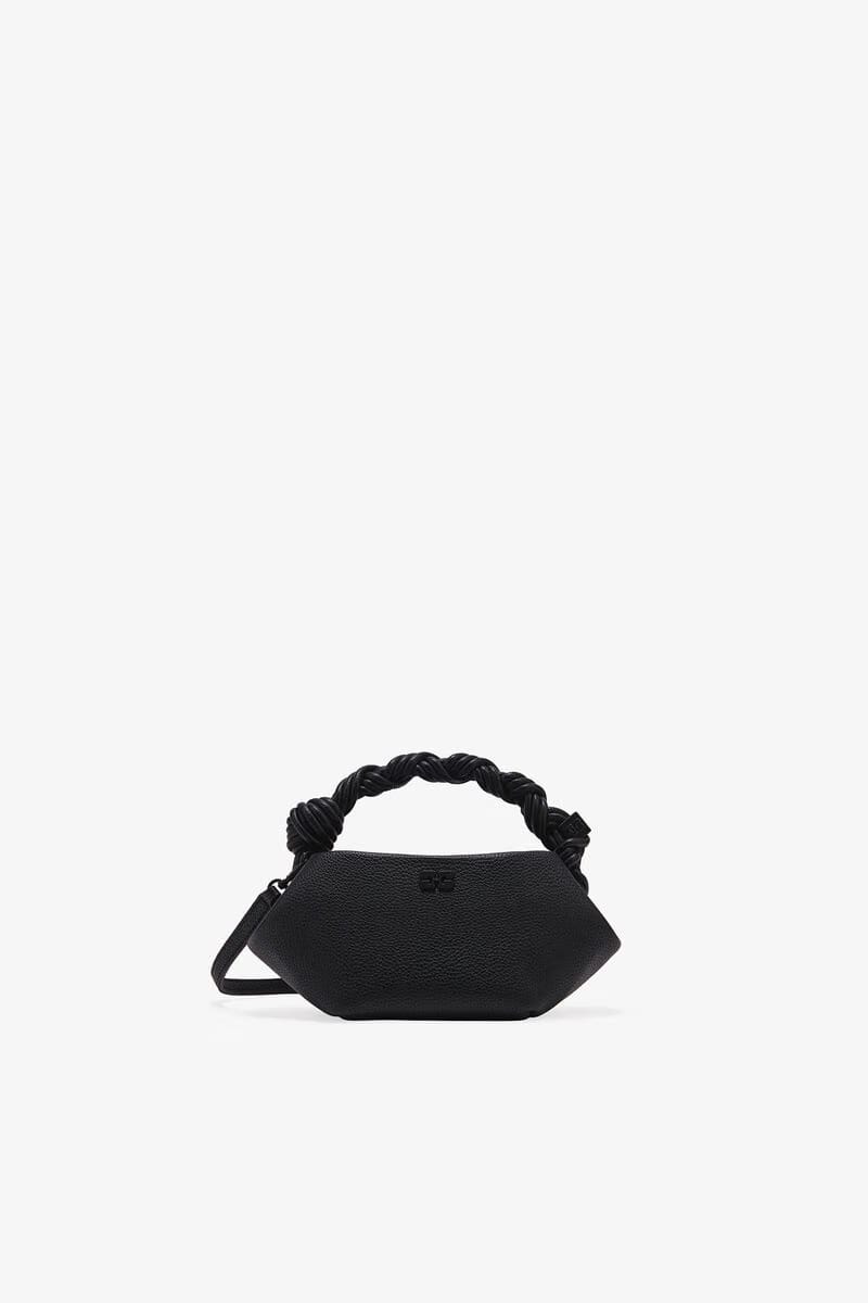 Ganni Black Grained Mini Bou Bag