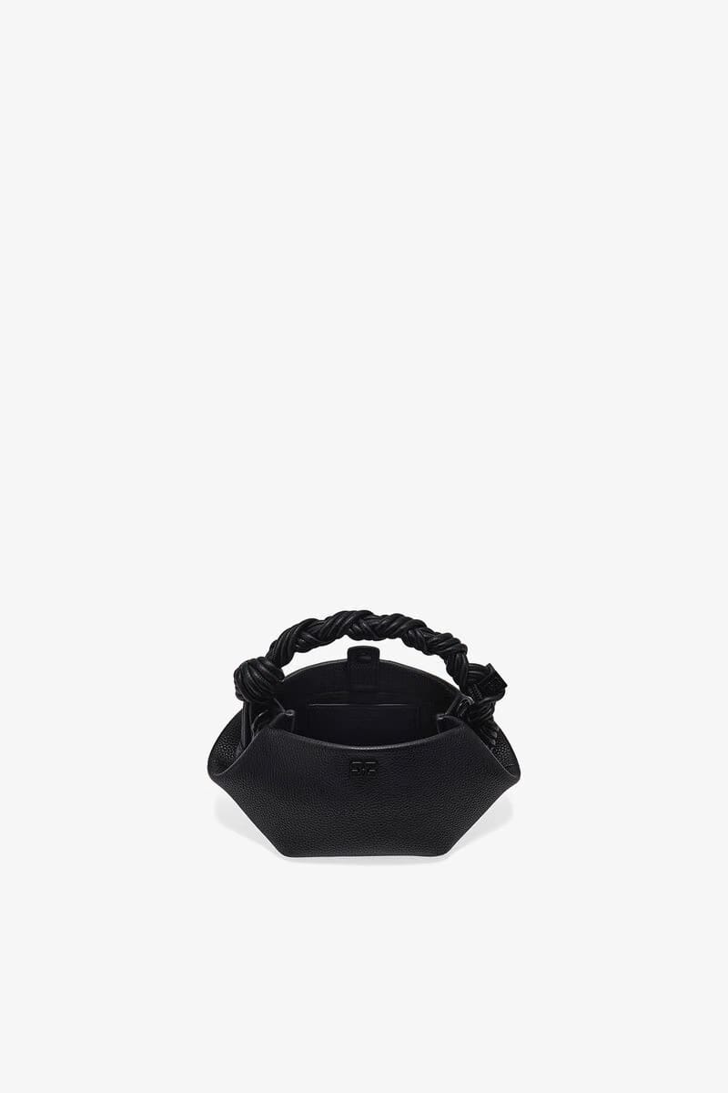 Ganni Black Grained Mini Bou Bag