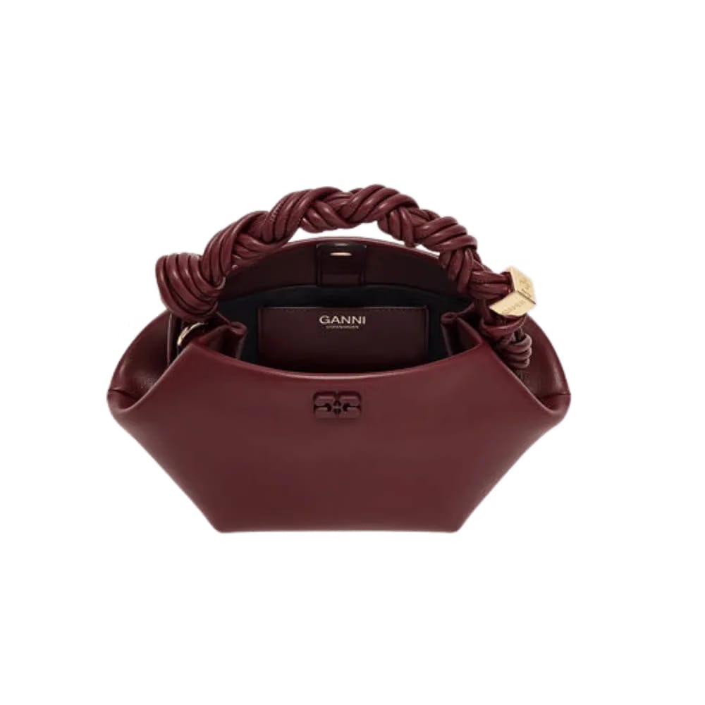 Ganni Burgundy Mini Bou Bag